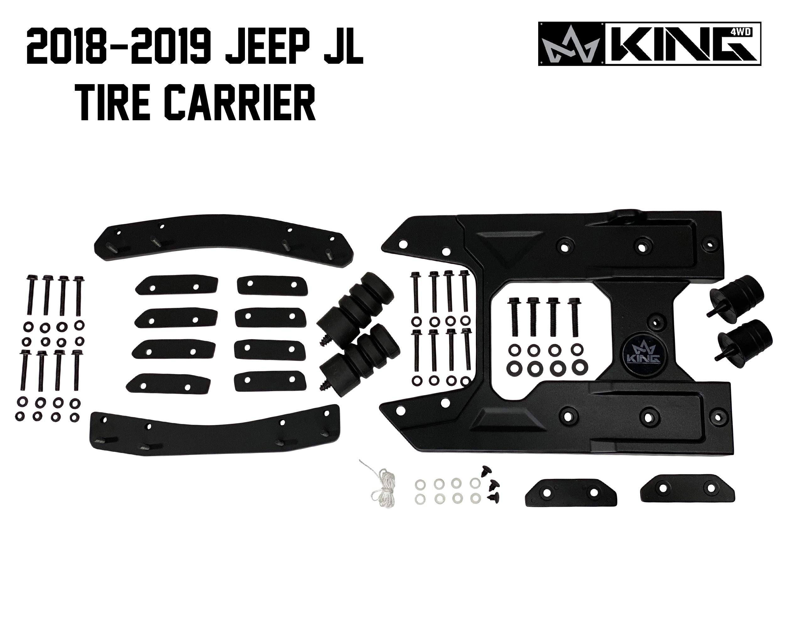 4WD King RTG Heavy Duty Tire Carrier - JL 2018-2020 Jeep Wrangler & Wrangler Unlimited