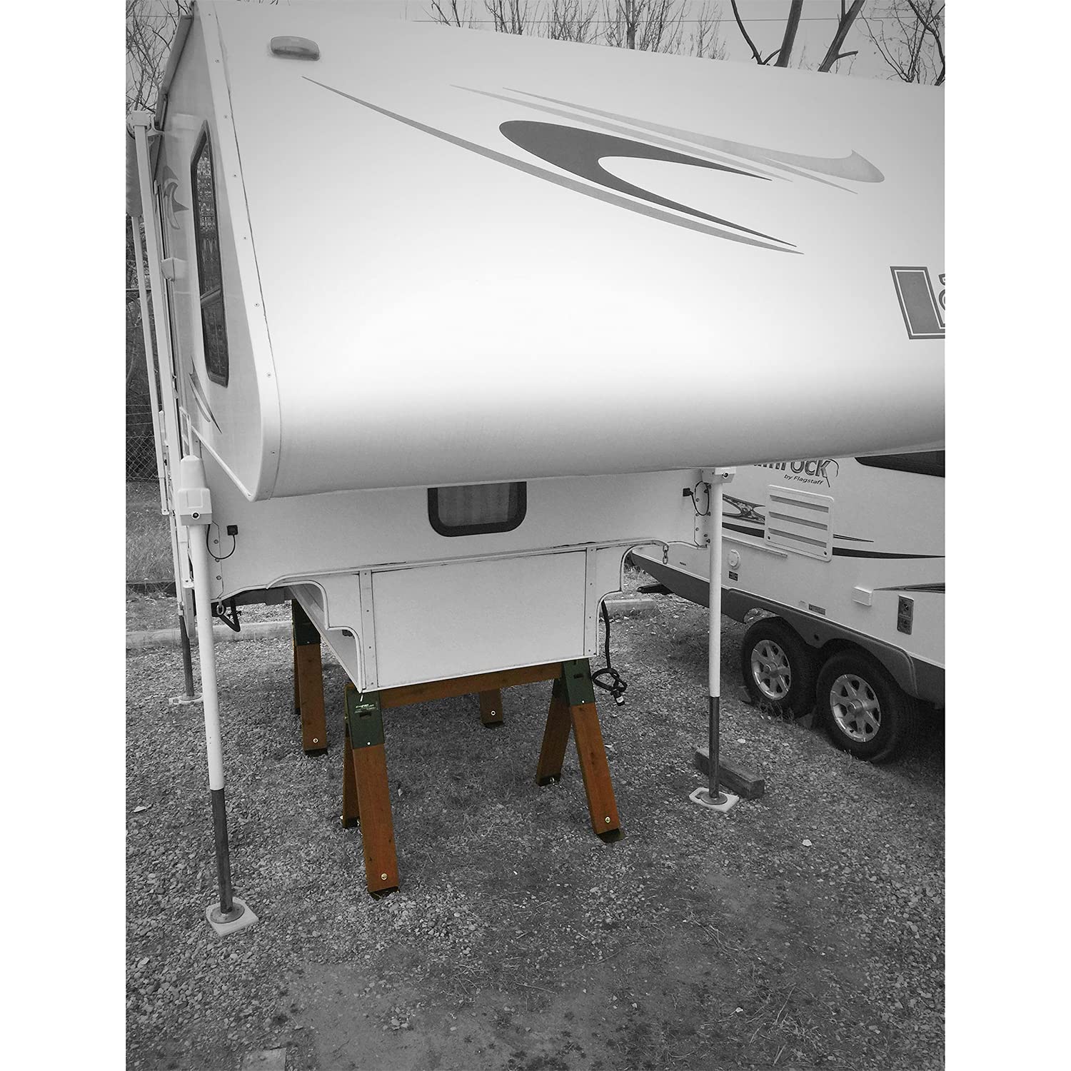 Torklift A7010 Storage Packer Camper Stabilizer Structural Support Base for Camper Frame & Jacks w/ 6,000 Pound Capacity (Brackets Only)