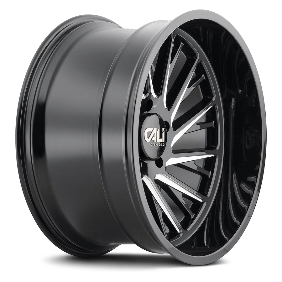 Purge CALI OFF-ROAD Gloss Black Wheel with Painted (24 x 14. inches /6 x 135 mm, -76 mm Offset)