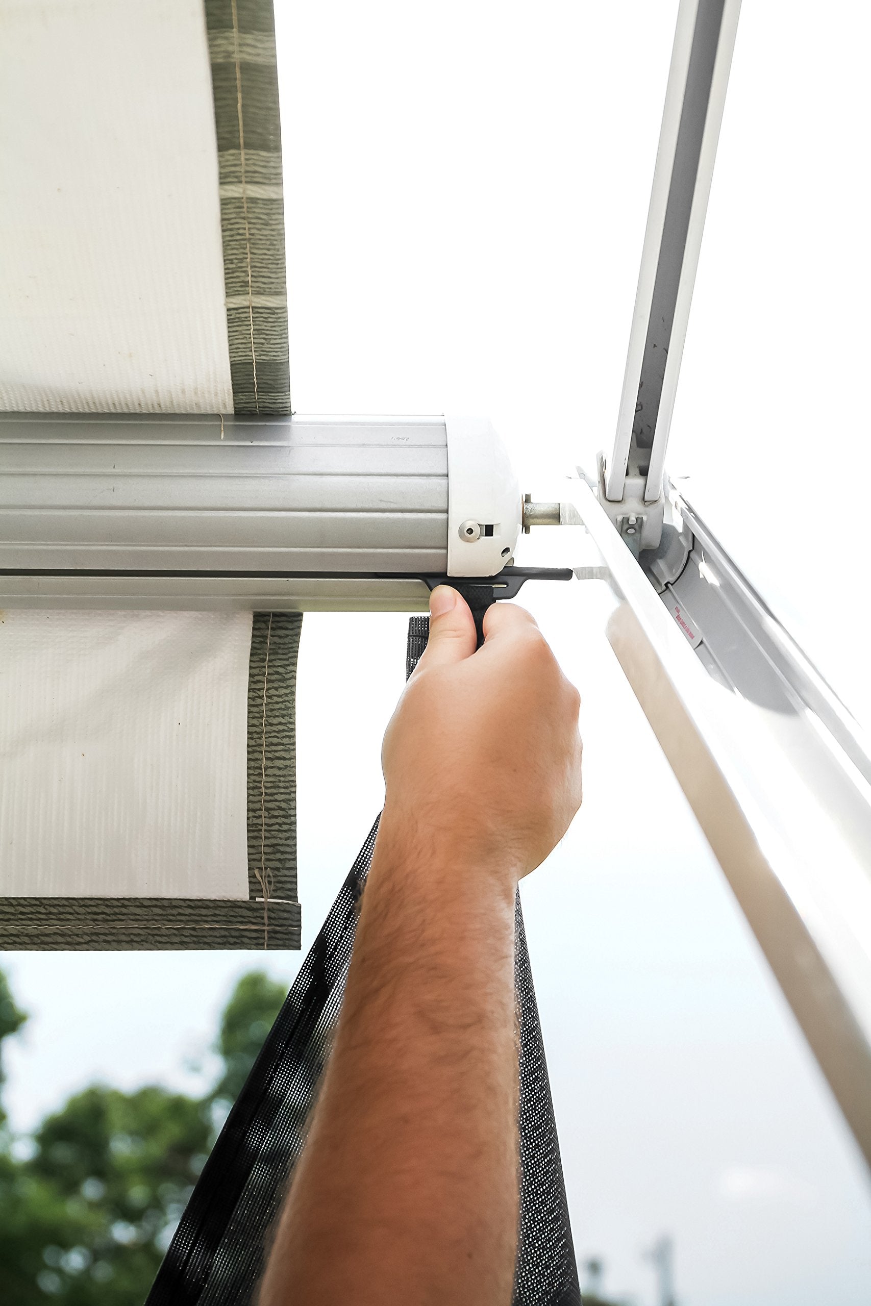 RV Awning Shade Kit Camco | Helps Lower The Temperature and Provides Additional Shade Under Awning | Measures 54-inches x 180-inches | (51455)