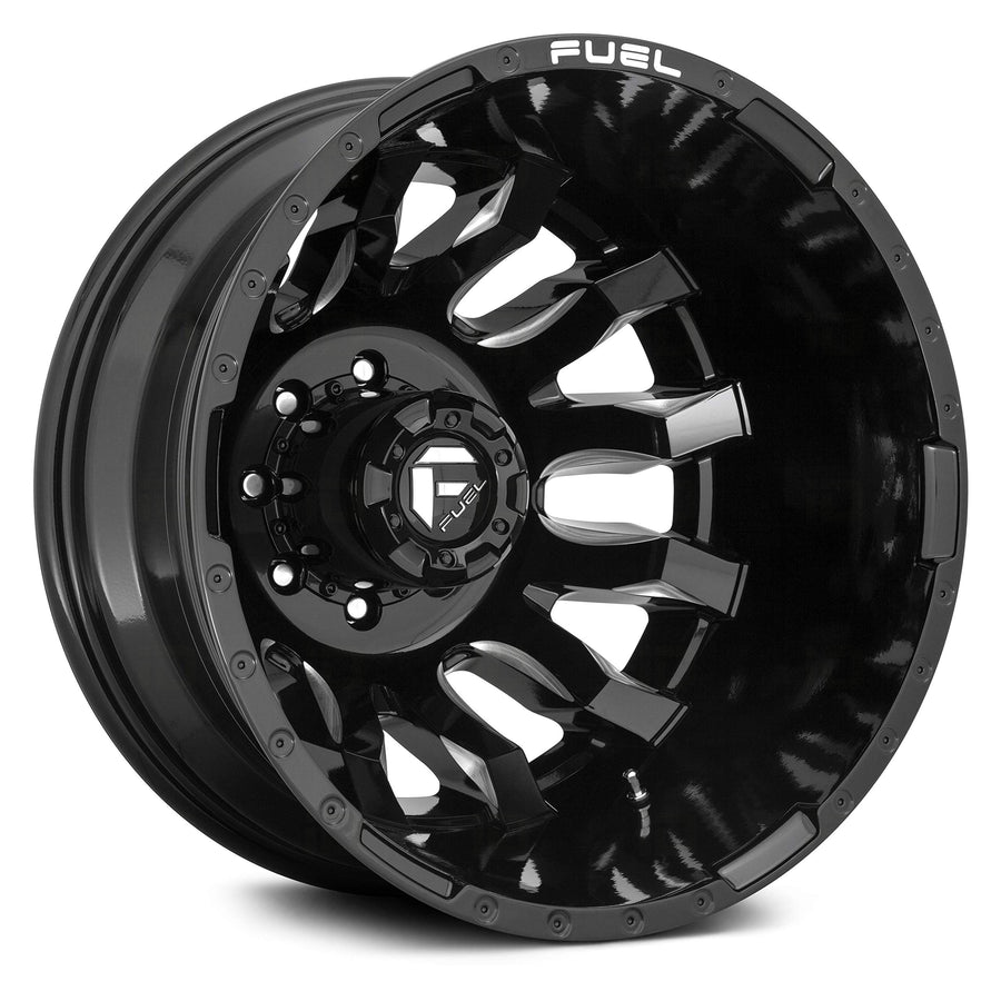 20x8.25 D673 BLITZ, Bolt Pattern: 8x6.5/, Offset: -240, GLOSS BLACK MILLED, set of 1