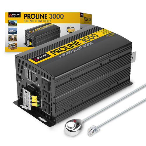 Wagan 3000 Watt EL3742 Power Inverter with Remote Control 6000 Watt Surge Peak Power converter for Home RV Camping Van Life Off Grid