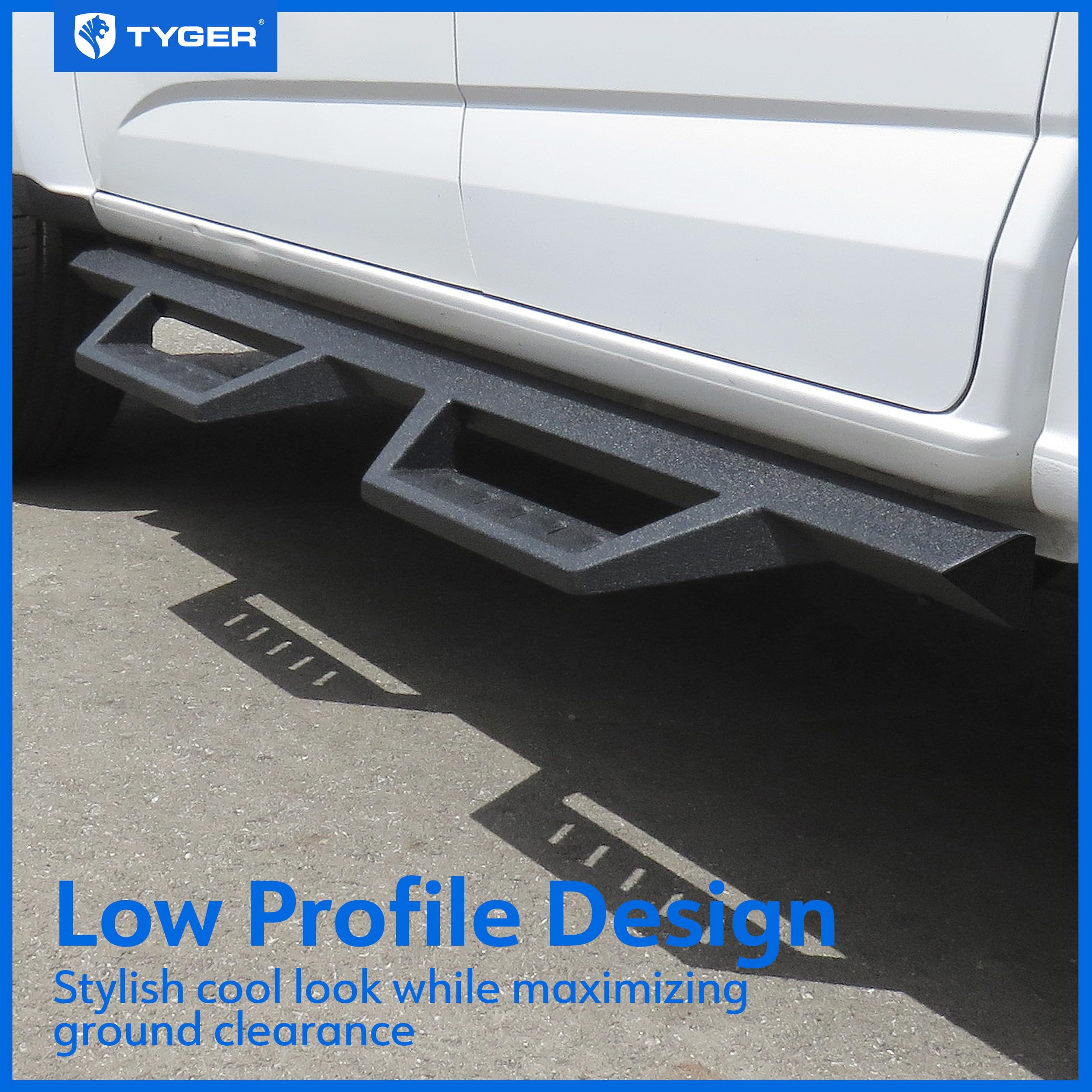 Tyger Auto LanderX Running Board Compatible with GMC Canyon 2015-2026 Chevy Colorado | Crew Cab | TG-LX3C82388 | Drop Step Side Step Rail Nerf Bars