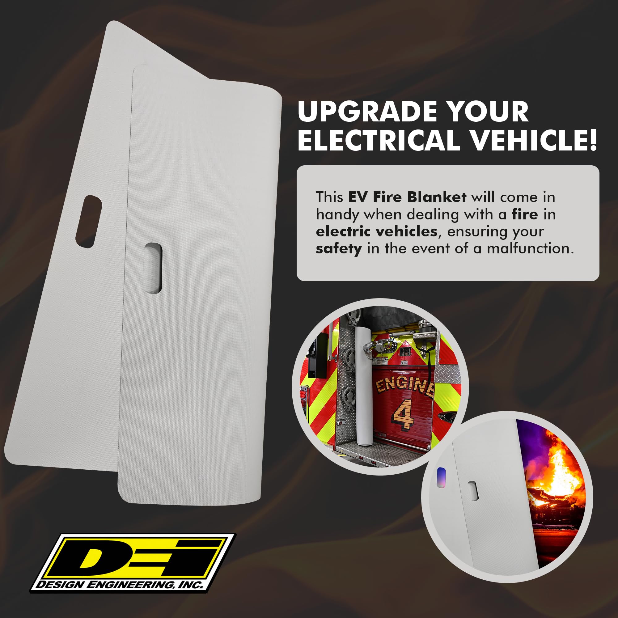 Electric Vehicle Fire Blanket Design Engineering | for LiPo Battery Fires | Emergency Fire Blanket | Withstands Heat Up to 2700°F