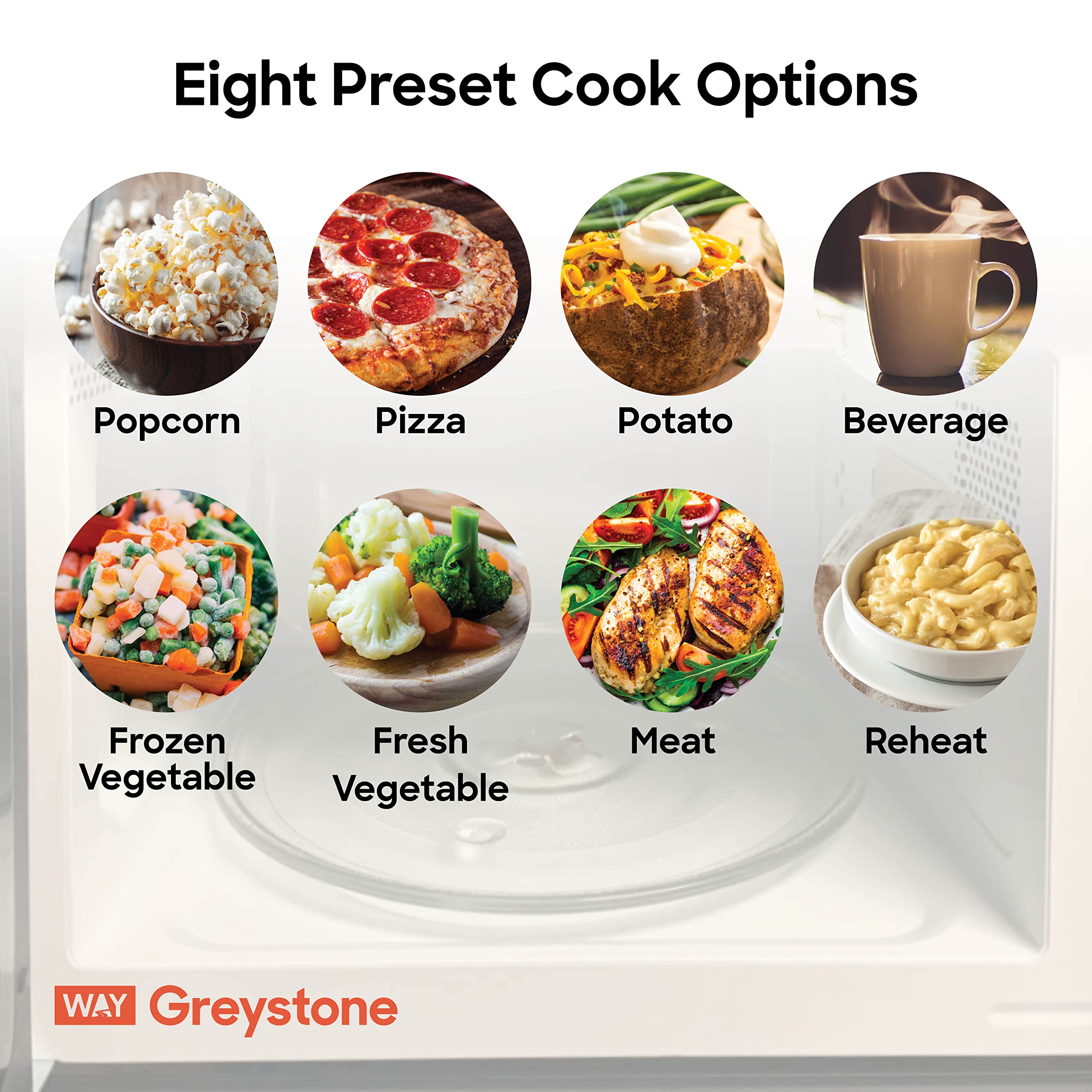 Built-In Greystone 0.9 Cubic Foot Microwave, Digital Touchpad, LED Display, Includes Trim, Black