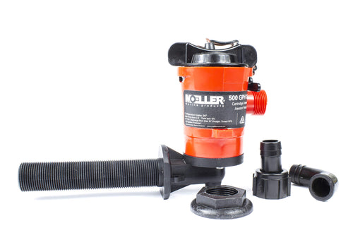 Moeller Marine Cartridge 053035-10 - Aerator Pump, 500 GPH, 12V, 90 Degree Angle