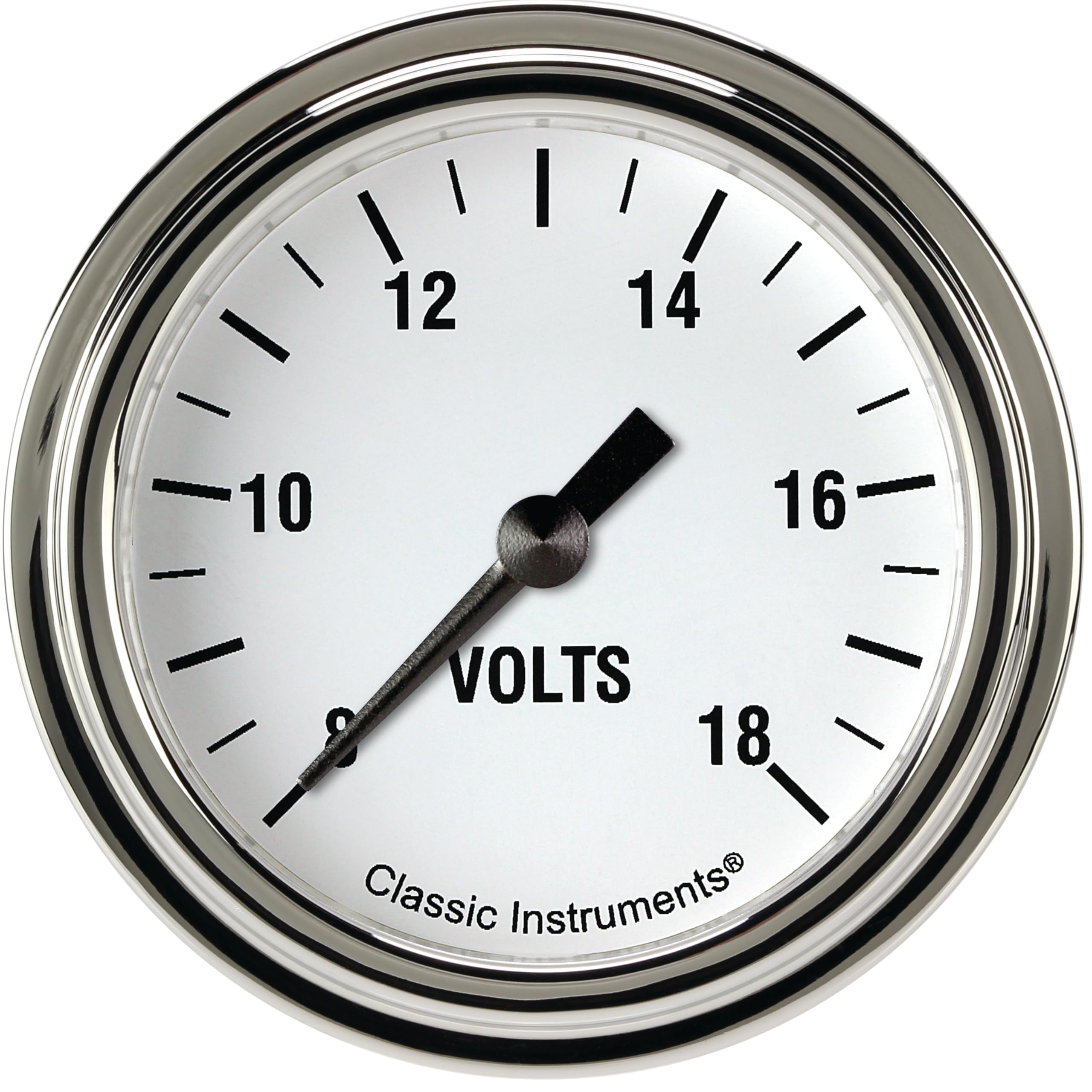White Hot Classic Instruments WH330SLF 2-5/8" Voltage Gauge