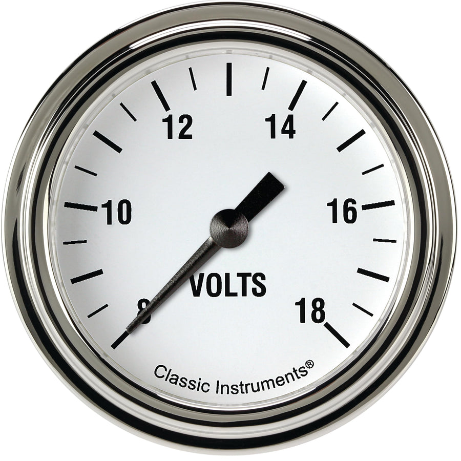 White Hot Classic Instruments WH330SLF 2-5/8" Voltage Gauge