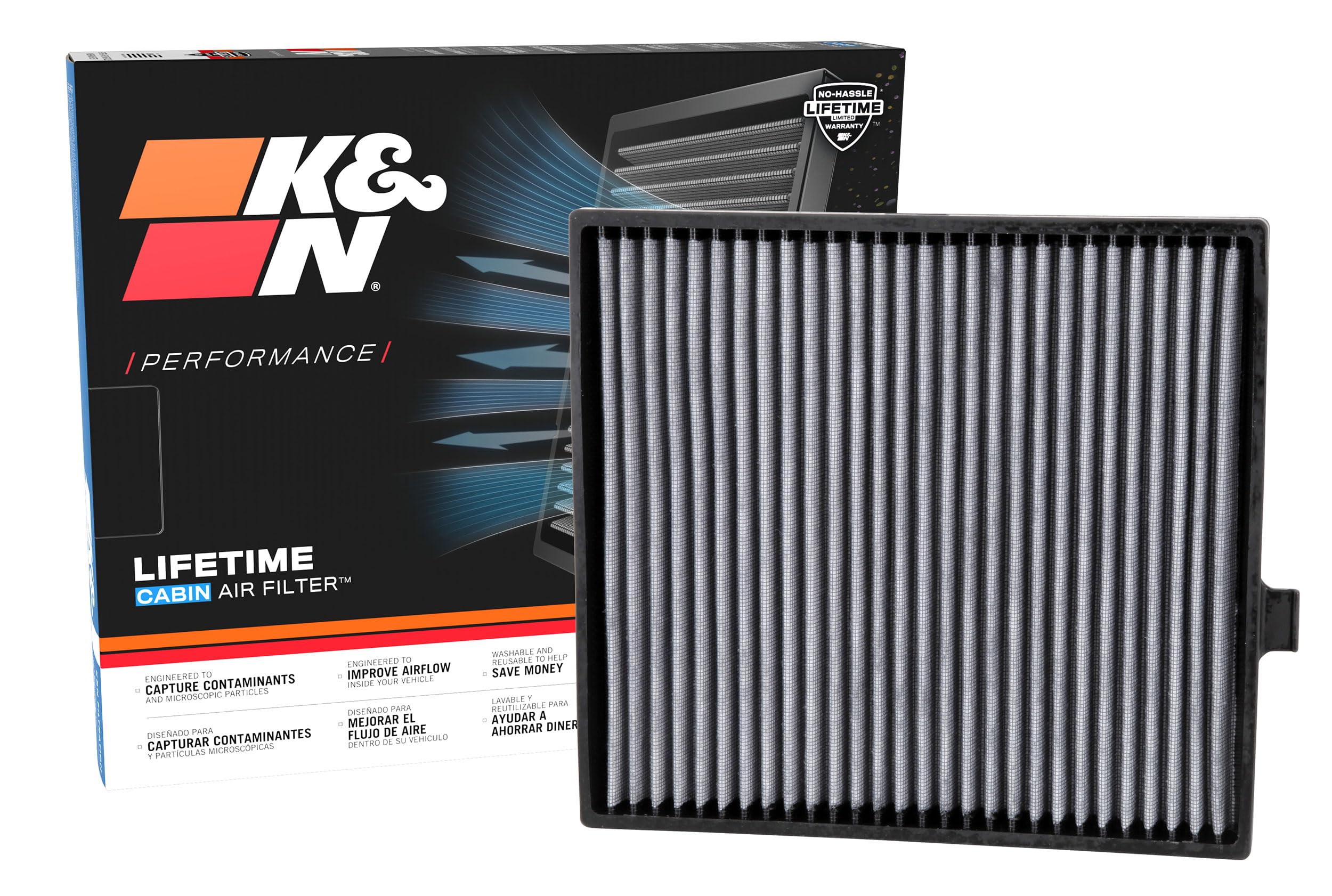 Cabin Air Filter K&N: Premium, Washable, Clean Airflow to your Replacement Air Filter: Designed for Select 1999-2008 HONDA/ACURA (Odyssey, Pilot, MDX) Vehicle Models, VF3004