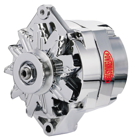 Alt GM Powermaster 10SI Chrome 100A 1V Pulley 1 or 3 Wire