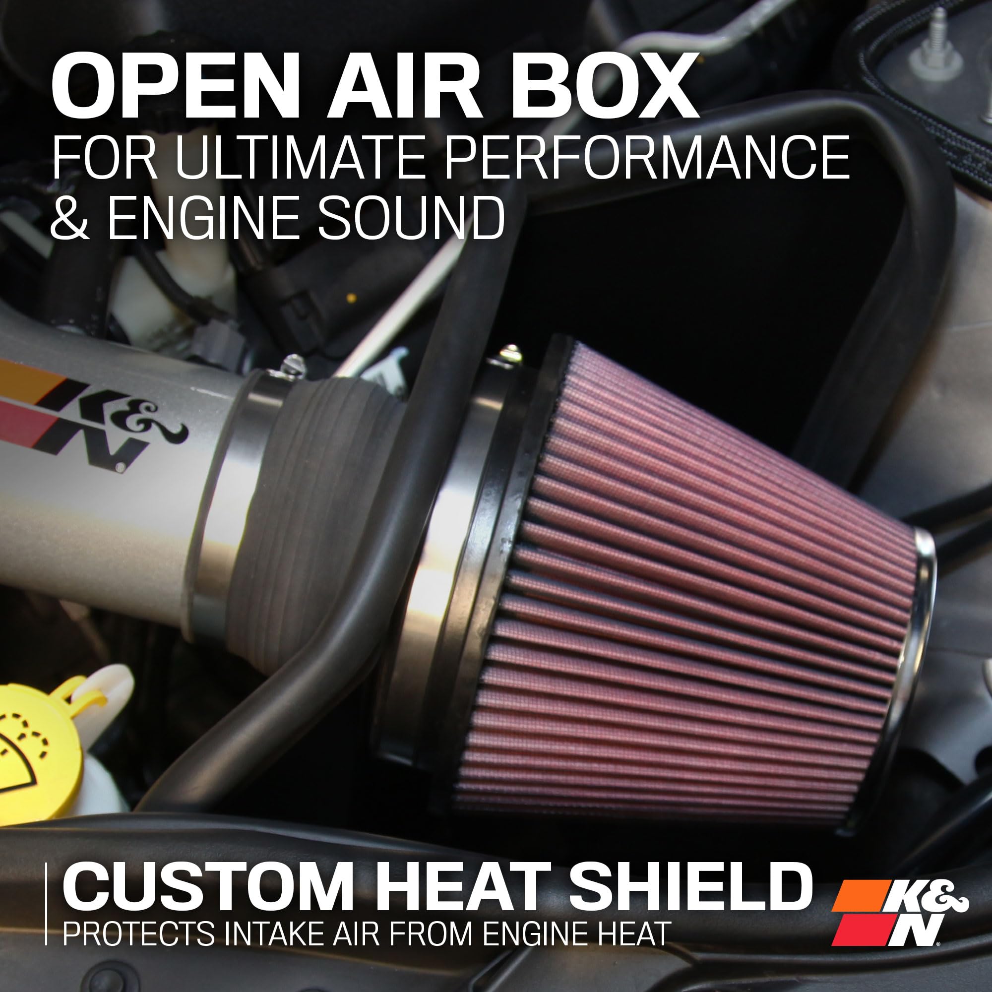 Cold Air Intake System K&N: High-Flow Air Filter, Increase Performance & Towing: Compatible with 2012-2023 DODGE/JEEP: Durango, Grand Cherokee, Grand Cherokee IV, 77-1567KS