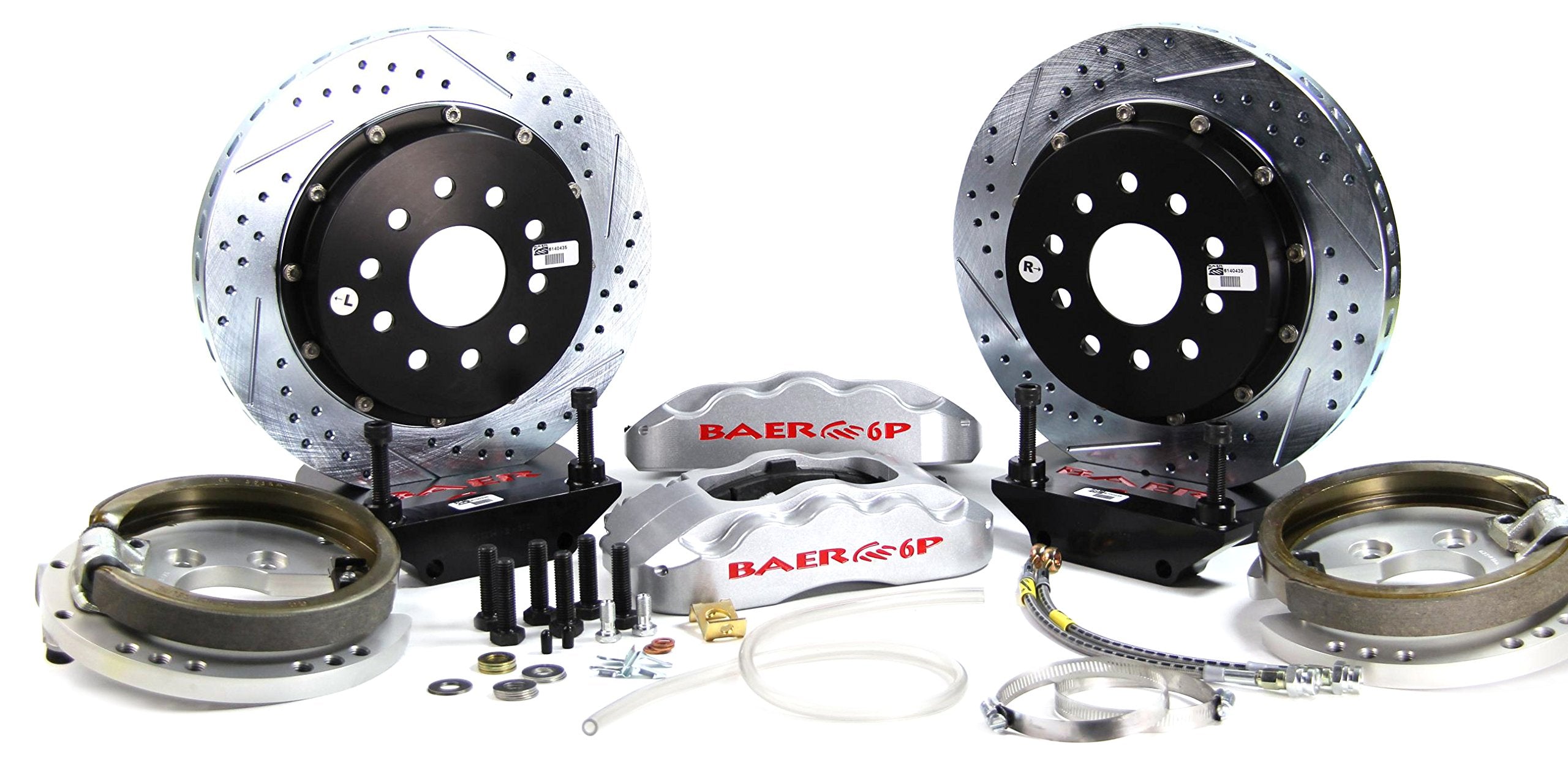 BAER BRAKES Brake System 4262294S-BKCZ (13" Rear Pro+ w/Park Brake Silver 93 Mustang 4 Lug), 1 Pack