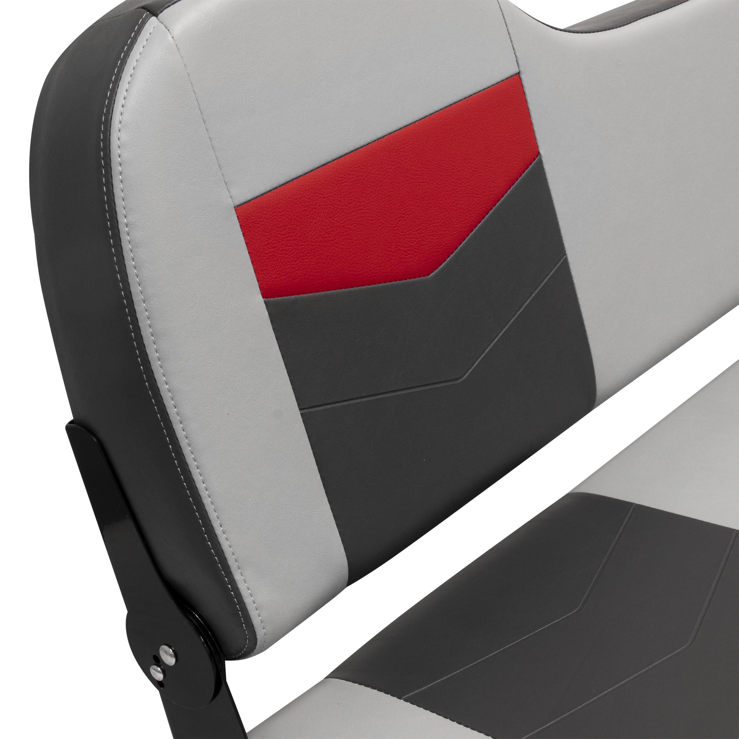 Pro Angler Wise 3348-1881 Bass Boat Tour Series 48" Fold Down Bench Seat, Marble/Regal Red/Charcoal