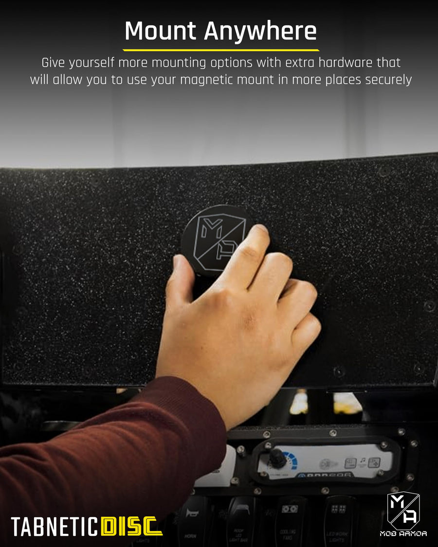 Mob Armor Accessory TabNetic Surface mounting disc, Compatible with alll Magnetic Tablet Mounts. Includes Two Large mounting disc with Adhesive.