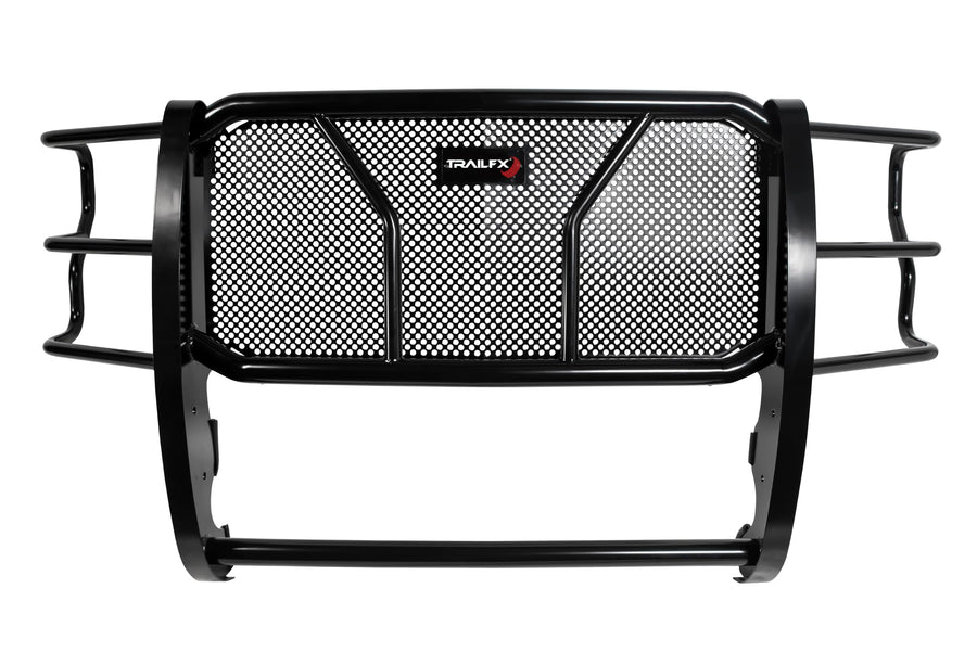 TrailFX Grille Guard for GMC Sierra 1500 2020-2021 with Brush Guard and Punch Plate Heavy Duty Black Powder Coated Steel 1-Piece Grille Guard TrailFX E0517B