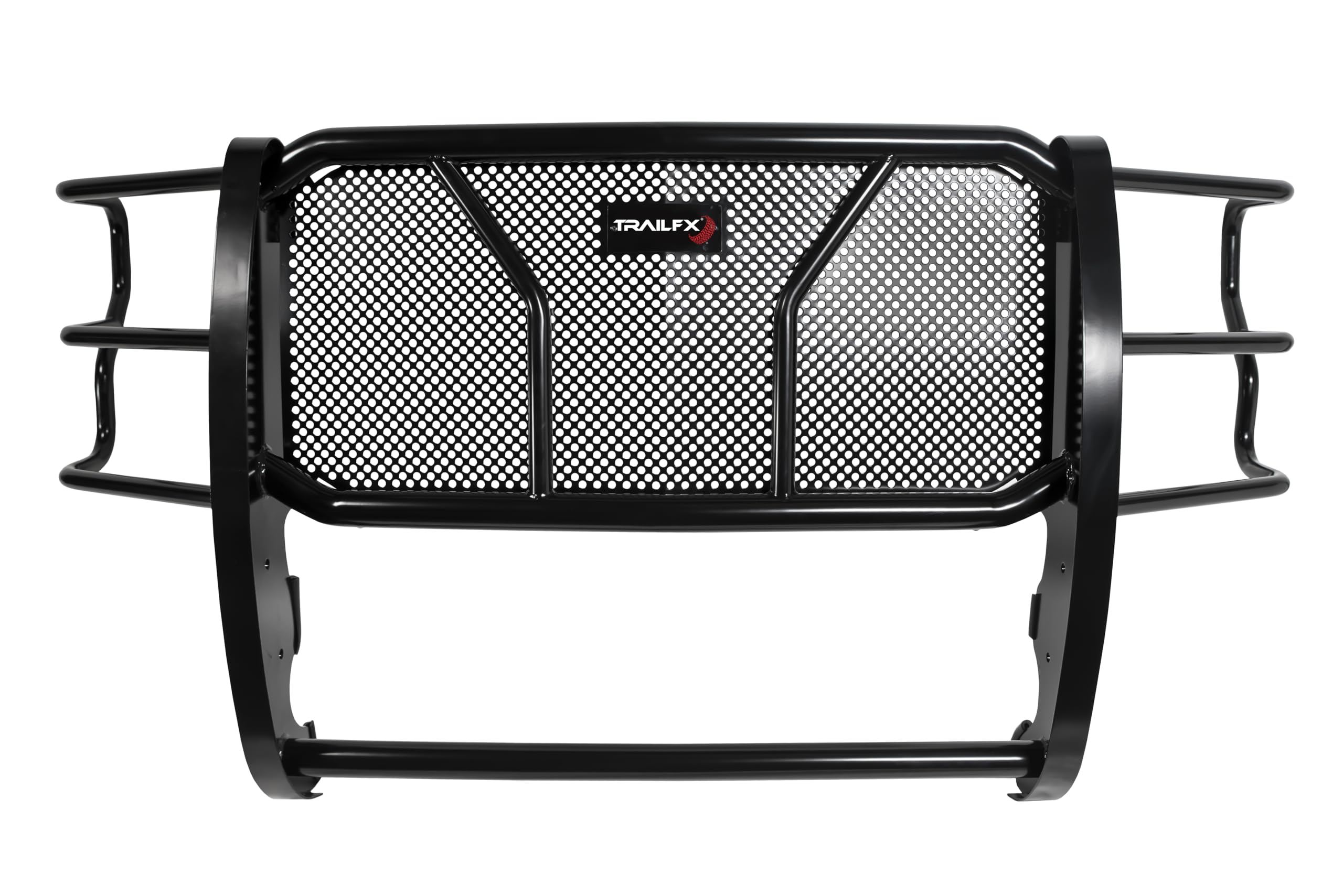 Grille Guard TrailFX with Brush Guard and Punch Plate Fits GMC Sierra 1500 2020-2021 Heavy Duty Black Powder Coated Steel Grille Guard Bolt-On Installation TrailFX E0517B