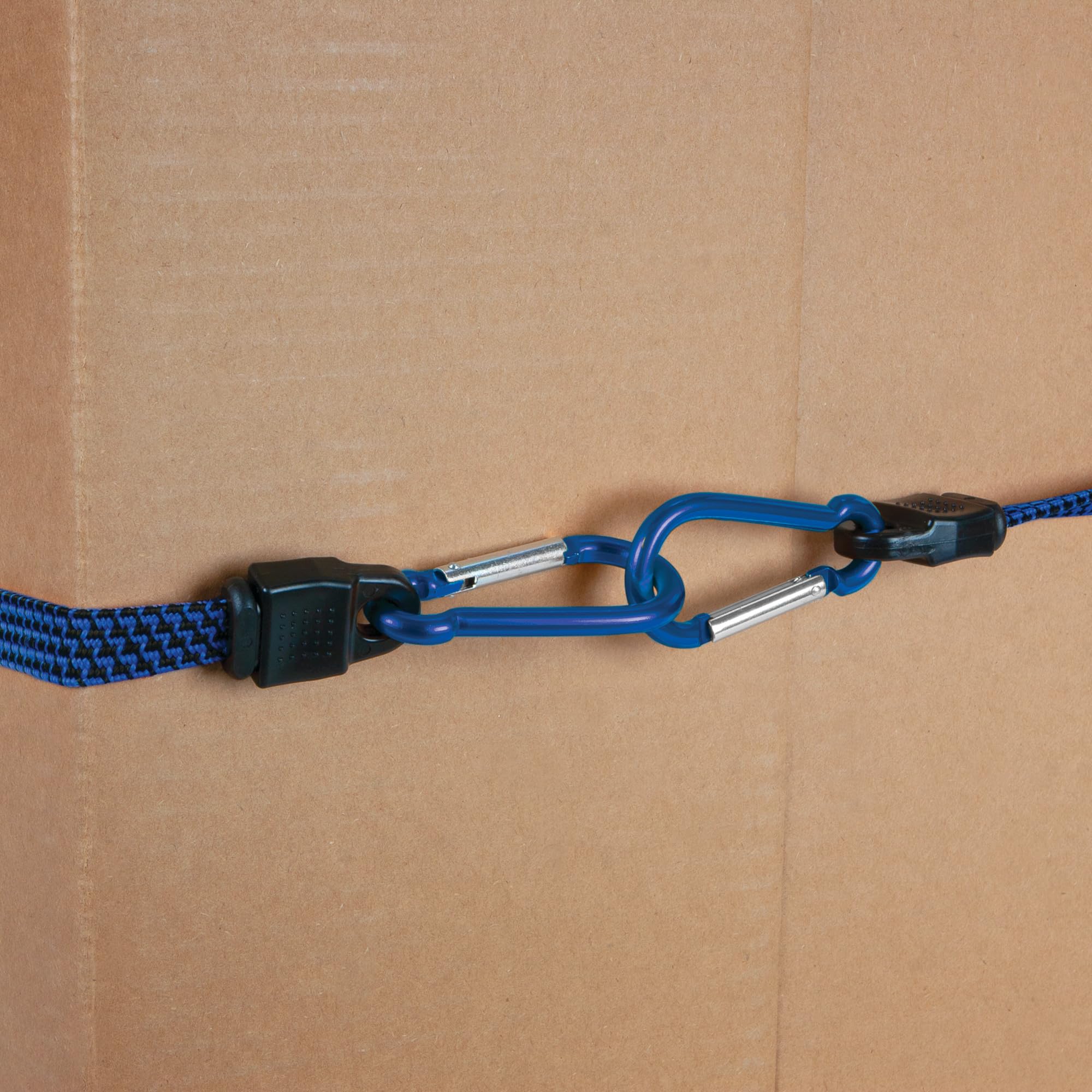 W1451 Performance Tool 12-Inch Flat Bungee w/ Carabiner - Heavy Duty and Secure Strapping for Tarpaulins, Camping Gear, Luggage, and More