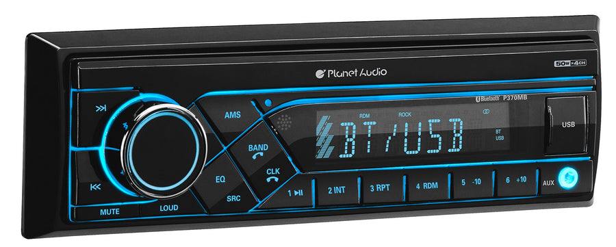 P370MB Planet Audio Car Receiver - Bluetooth / MP3 / USB, AM/FM Radio, (No CD/DVD)