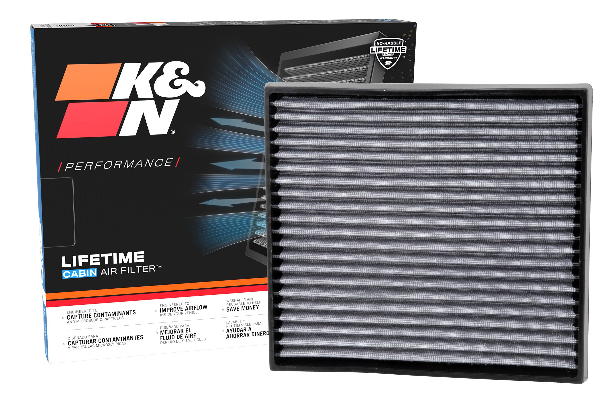 Cabin Air Filter K&N LIFETIME: Premium, Washable, Clean Air for your Cabin: Compatible with Select 1997-2009 TOYOTA/LEXUS (Aristo, Altezza, Kluger, Highlander, IS 200, IS 300) VF2008
