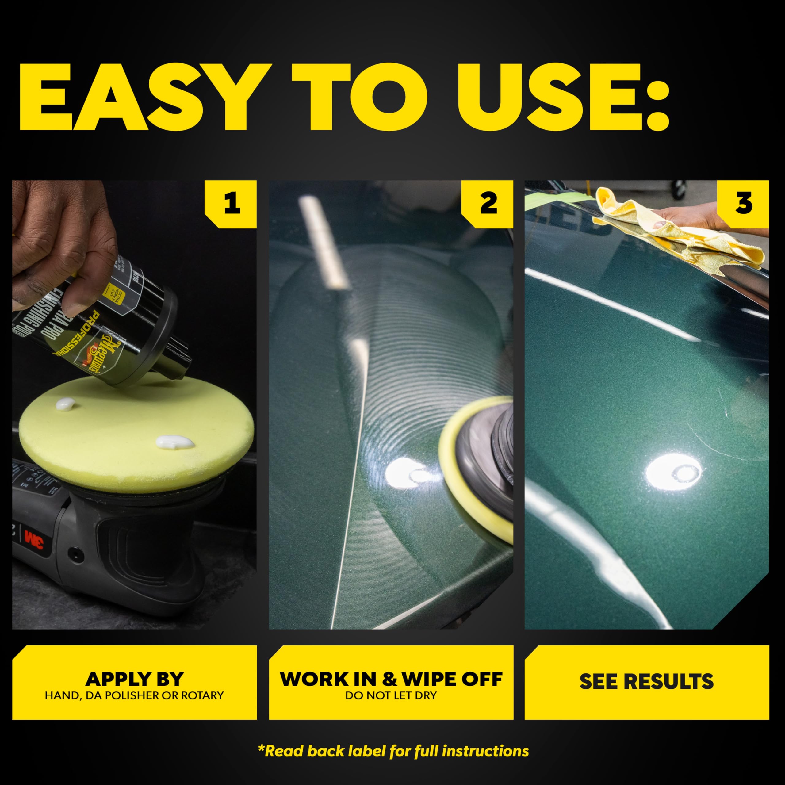 Meguiar's Ultra Pro Finishing Polish Professional M21032, Car Polish for a Mirror-Like Finish on Your Car, Removes Swirls and Rotary Holograms While Increasing Gloss and Shine, 32 Oz