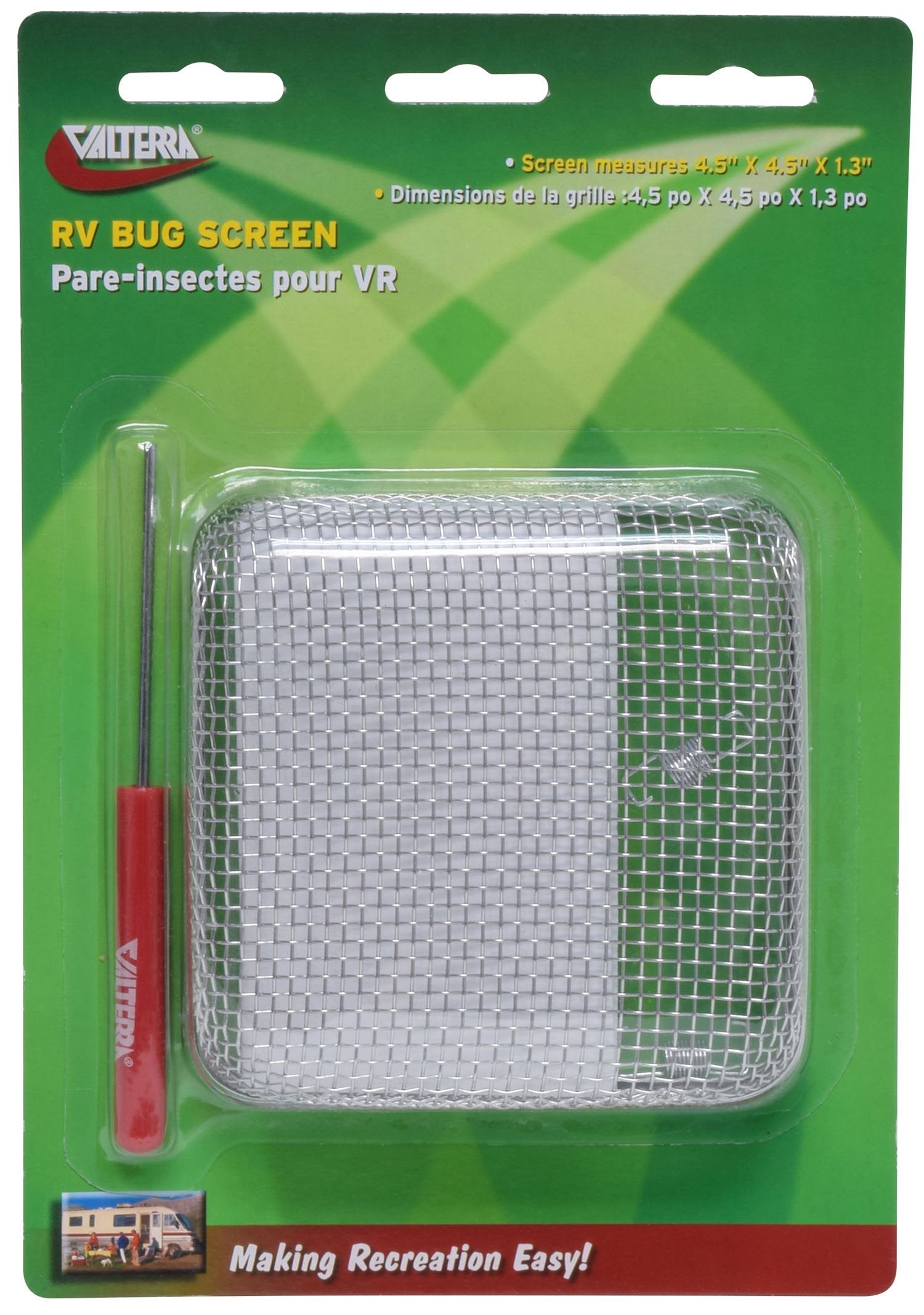 Bug Screen Valterra A10-1322VP (RV Bug Vent Screen, 4.5″ X 4.5″ X 1.3″),1 Pack