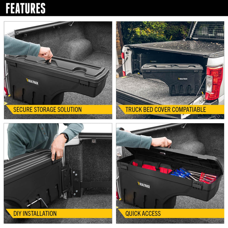 UnderCover Swingcase RealTruck Truck Bed Storage Box | SC206P | Fits 2019 - 2022 Ford Ranger Passenger Side