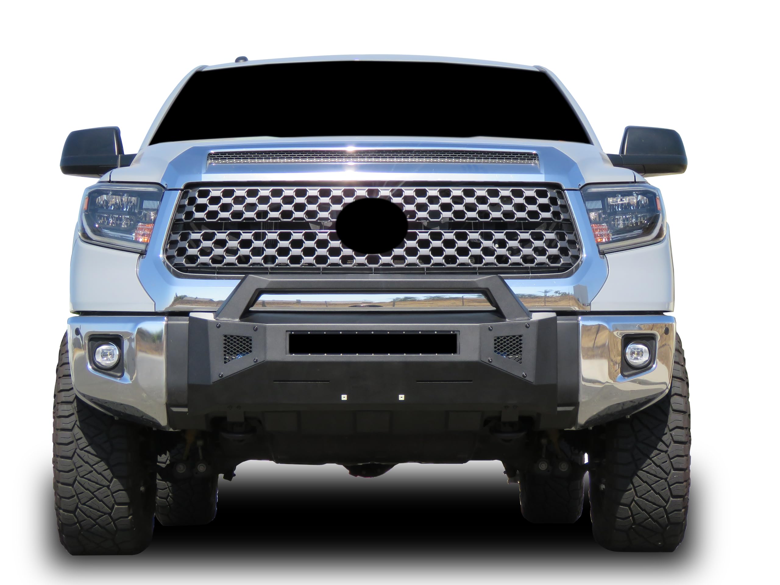 Armour III Black Horse Light Duty Front Bumper Textured Black Compatible with 2014-2021 Toyota Tundra(Excl. TRD Pro with TSS-P)-AR3LD63NL