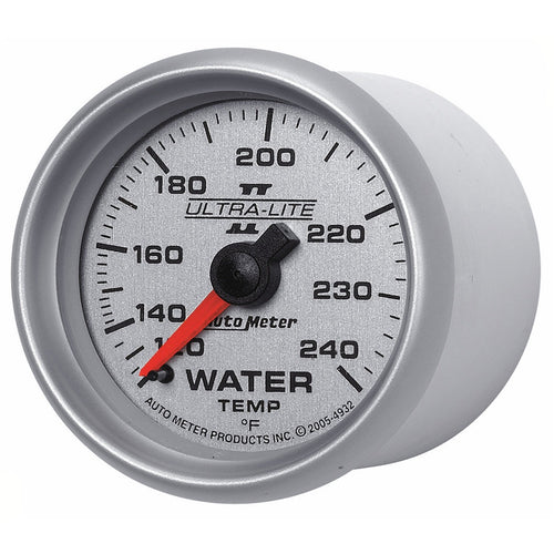 Auto Meter Ultra-Lite II 2-1/16" 120-240 Degree F Mechanical Water Temperature Gauge 4932