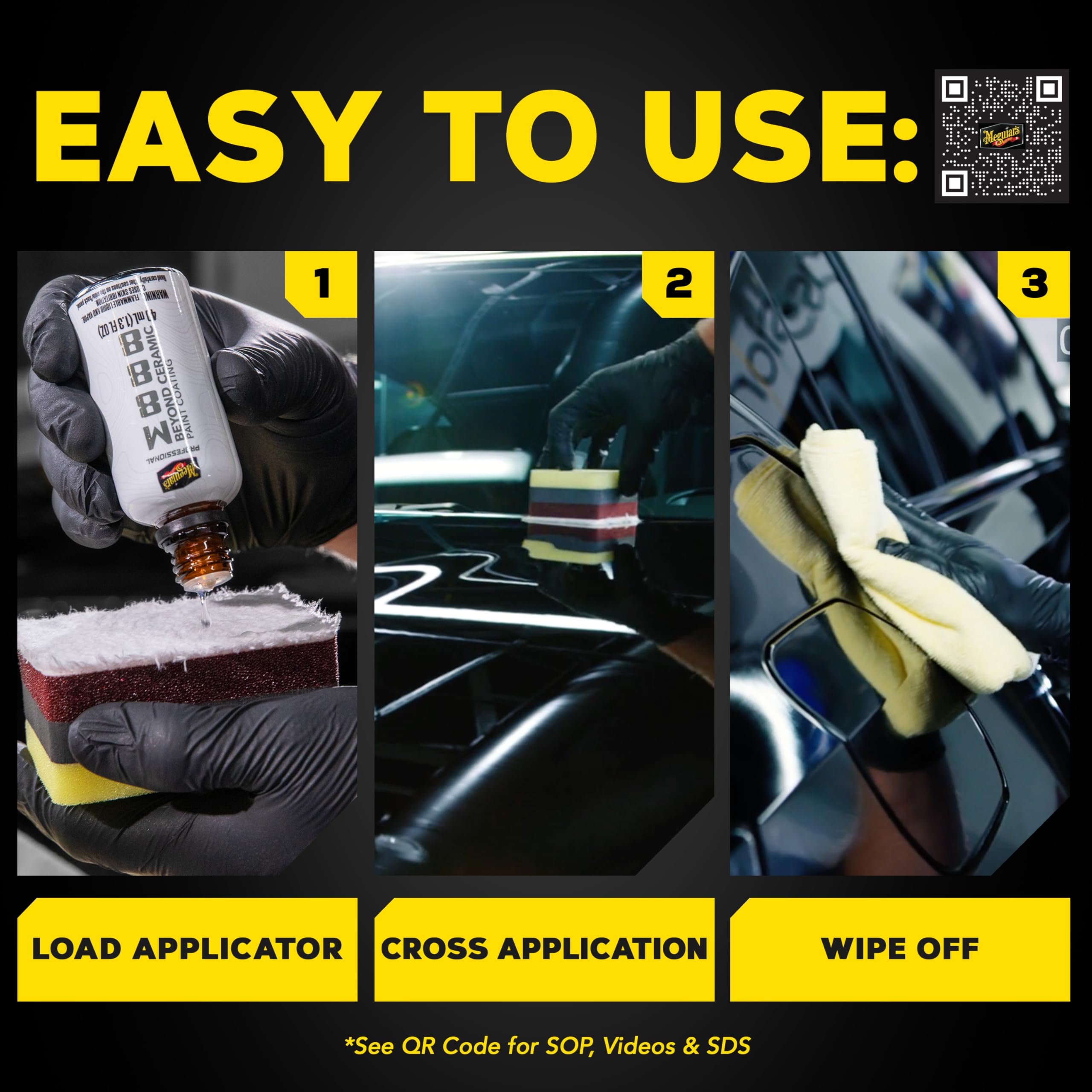 Beyond Ceramic Paint Coating Meguiar's M888 - Multi-Year Ceramic Coating For Cars, Easy to Apply, Fills in Minor Defects with Exceptional Water Beading, Slickness, and Chemical Resistance