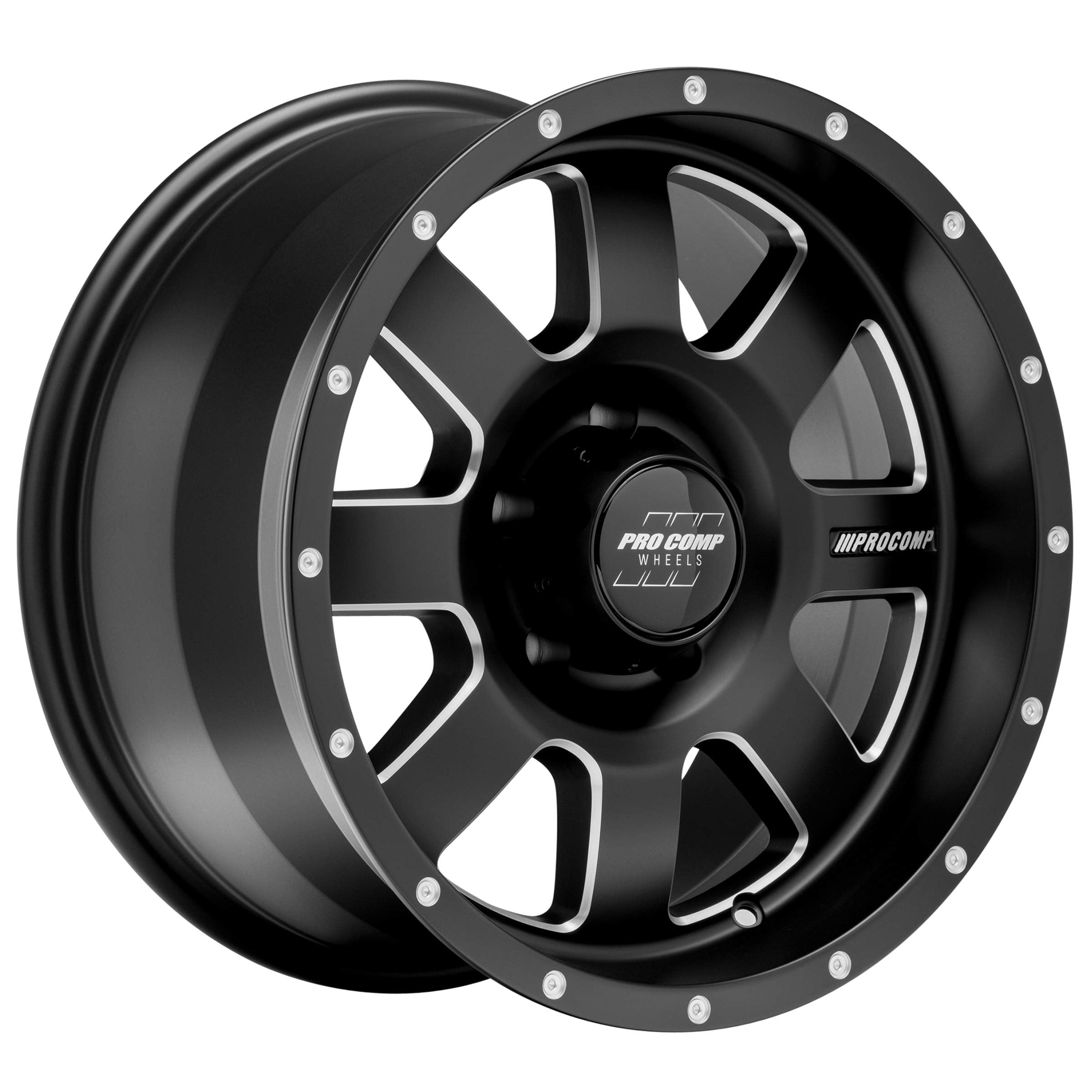 Series 73 PRO COMP WHEELS Satin Black Milled (17x9 / 5x5 / -6mm)