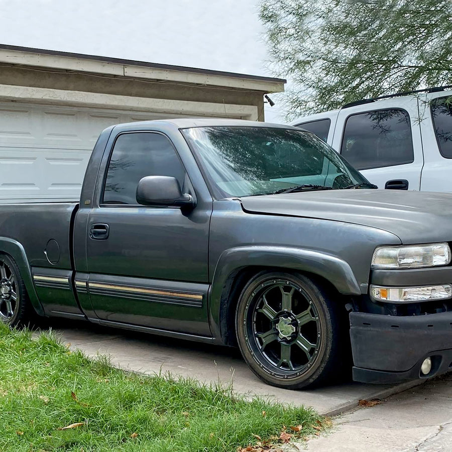 Spec-D Tuning Right Side Glossy Matte Black Manual Side Mirrors Compatible with Chevrolet Chevy S10 1994-2001