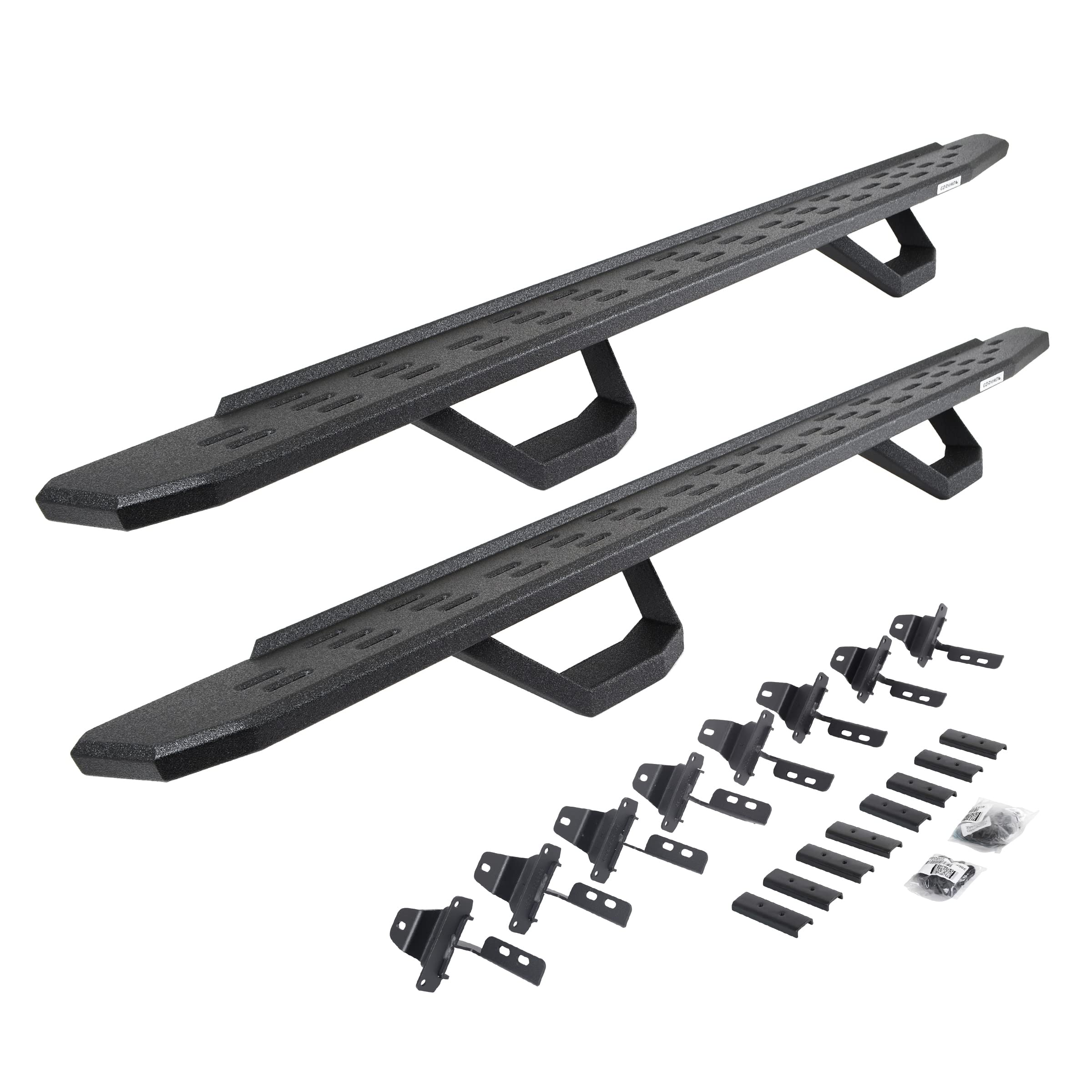 Go Rhino Running Boards RB30, Brackets, & 2 Pair of Drop Steps | Galvanized Steel, Protective Bedliner Coating | 6965168720T | Fits 2020-2024 Jeep Gladiator, 4-Door
