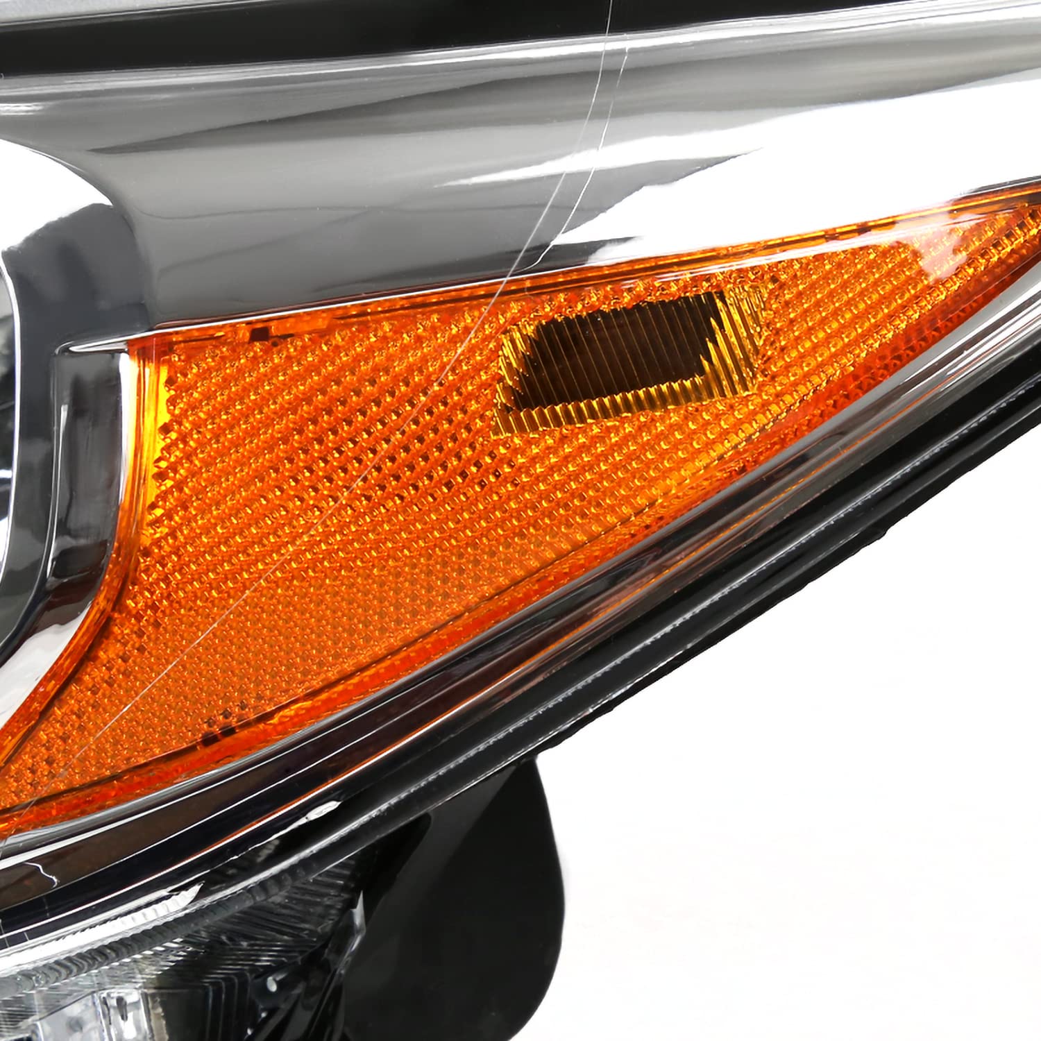 Clear SPEC-D TUNING Headlights w/Amber Reflectors Compatible with 2016-2018 Honda HRV HR-V L+R Pair Head Light Lamp Assembly
