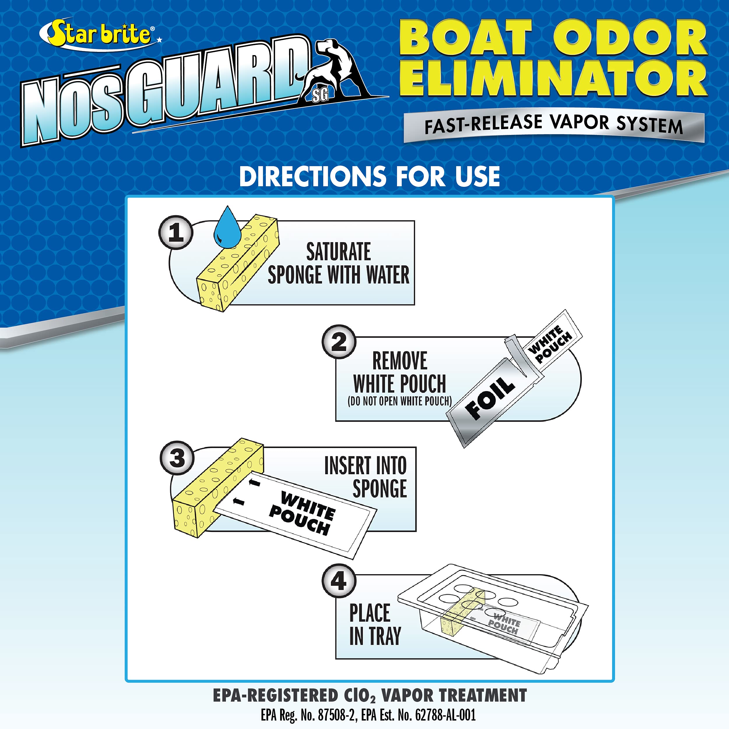 Boat Odor Eliminator STAR BRITE - Fast-Release Vapor System 10g (089990)