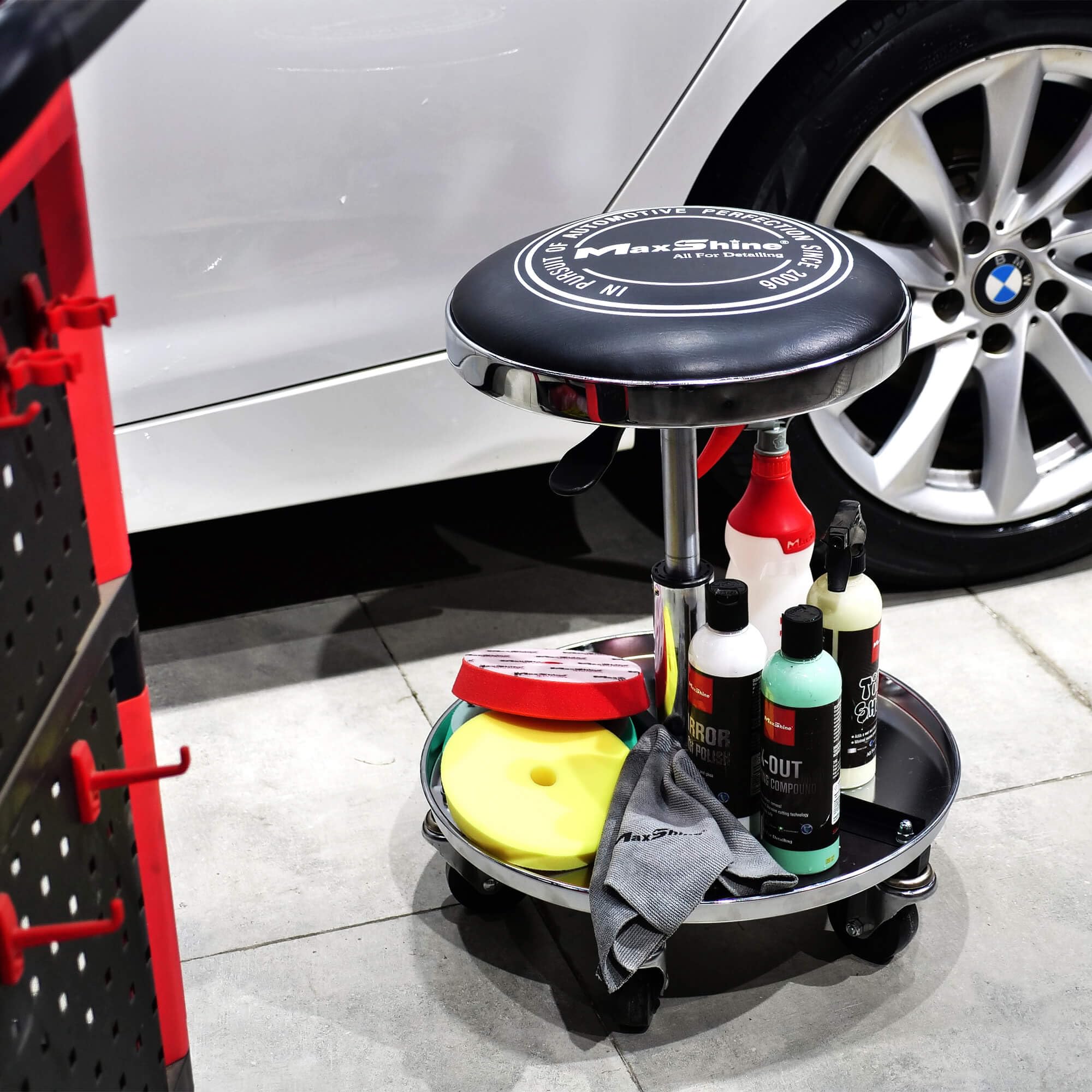 Detailing Stool MaxShine Premium - with Tool Tray