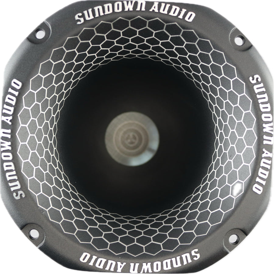 Sundown Audio 2" Throat NEO Super Horn Driver SHNMD - 110W RMS (220W Program), 4 Ohm - 3" CCAR Voice Coil, Titanium Diaphragm, Neodymium Magnet, 120dB Sensitivity, 600Hz-20kHz