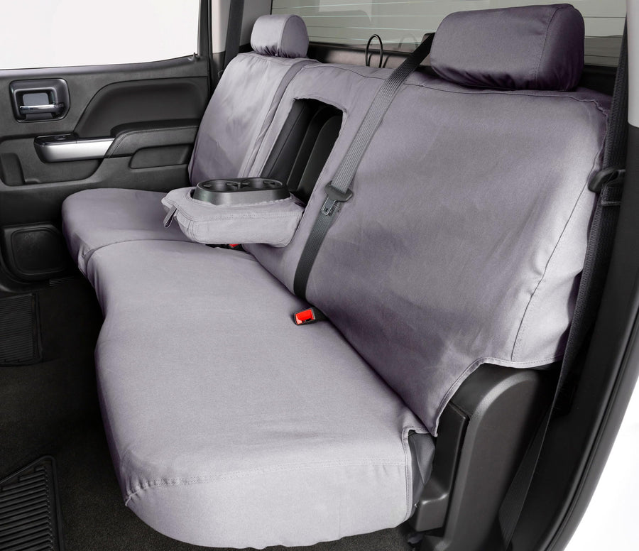 Covercraft Custom Polycotton Seat Covers | Fits 2023-2025 Honda CR-V (Includes Hybrid) | 2nd Row 60/40 Bench Seat, Grey