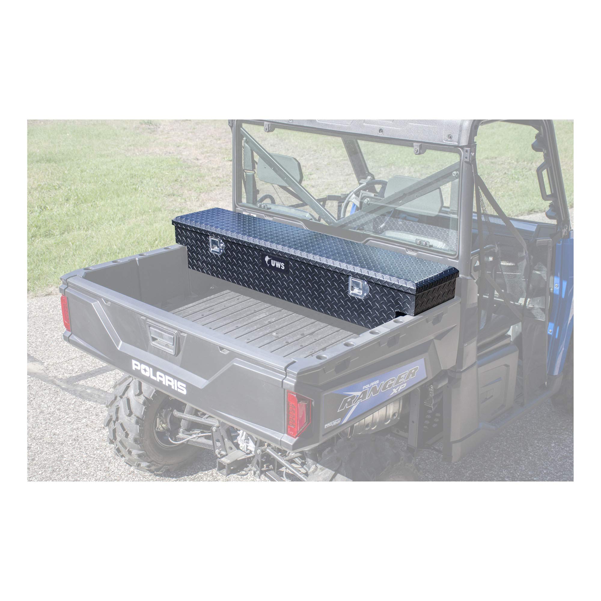 UWS 59-Inch EC10893-CA Matte Black Heavy-Wall Aluminum UTV Tool Box for Select Can-Am Defender, RigidCore Lid