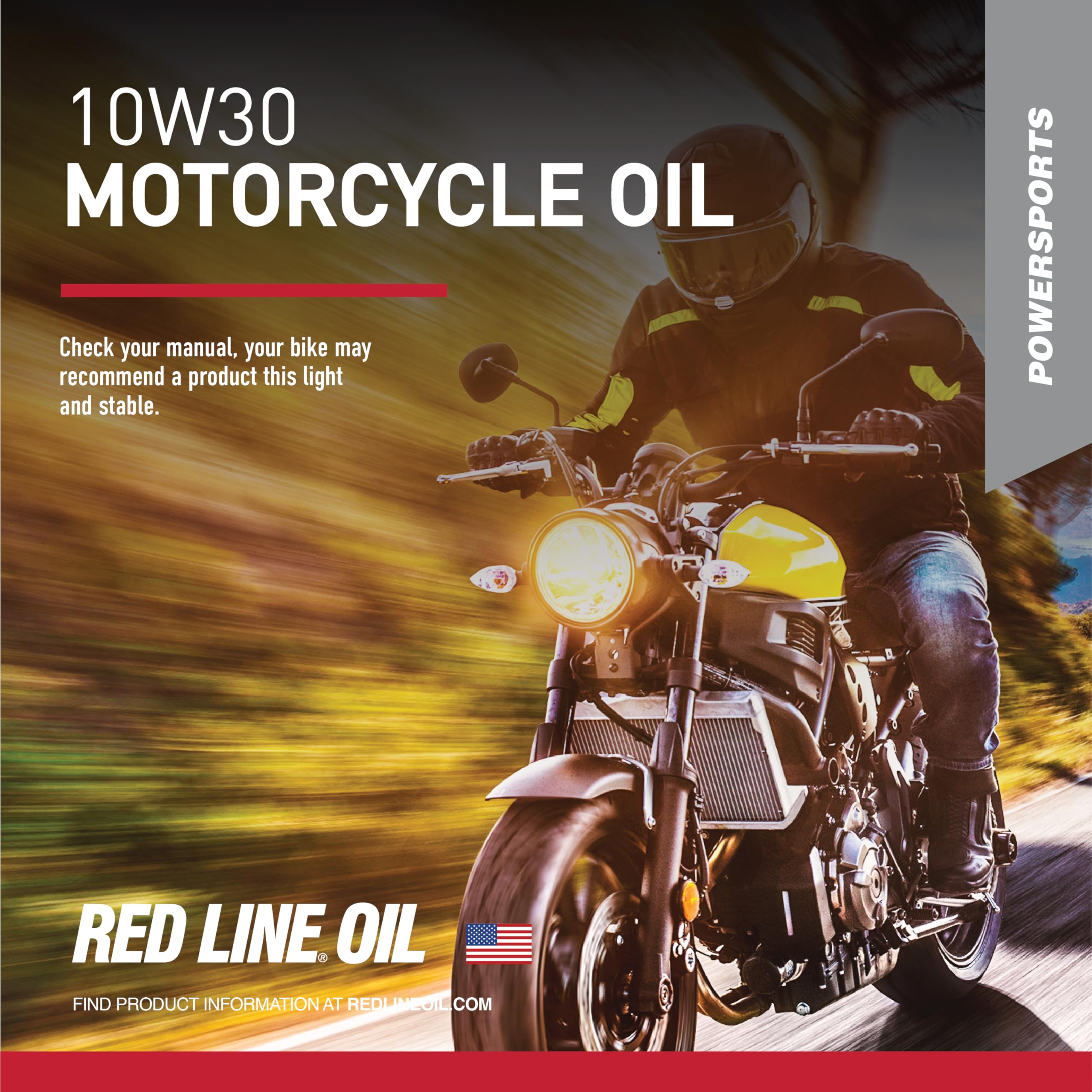 10W30 Red Line Synthetic Motorcycle Motor Oil - 1 Quart