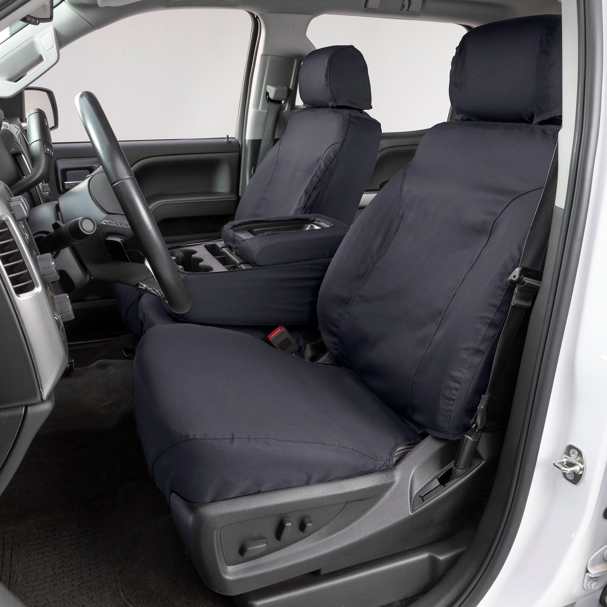Covercraft Custom Seat Covers Polycotton | Fits 2023-2025 Honda Pilot | 2nd Row 40/20/40 Bench Seat, Charcoal