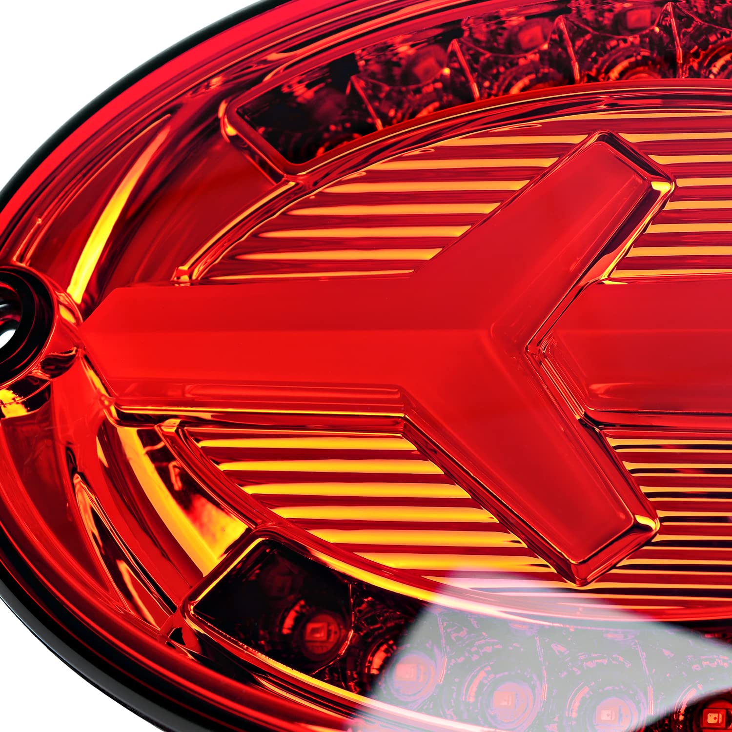 Red Tail Lights SPEC-D TUNING w/LED Tube Bar Compatible with 1997-2004 Chevy Corvette C5