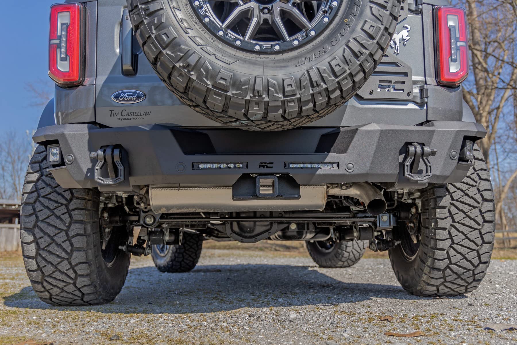 Rough Country Heavy Duty Rear LED Bumper for 21-24 Ford Bronco | Flood - 51092