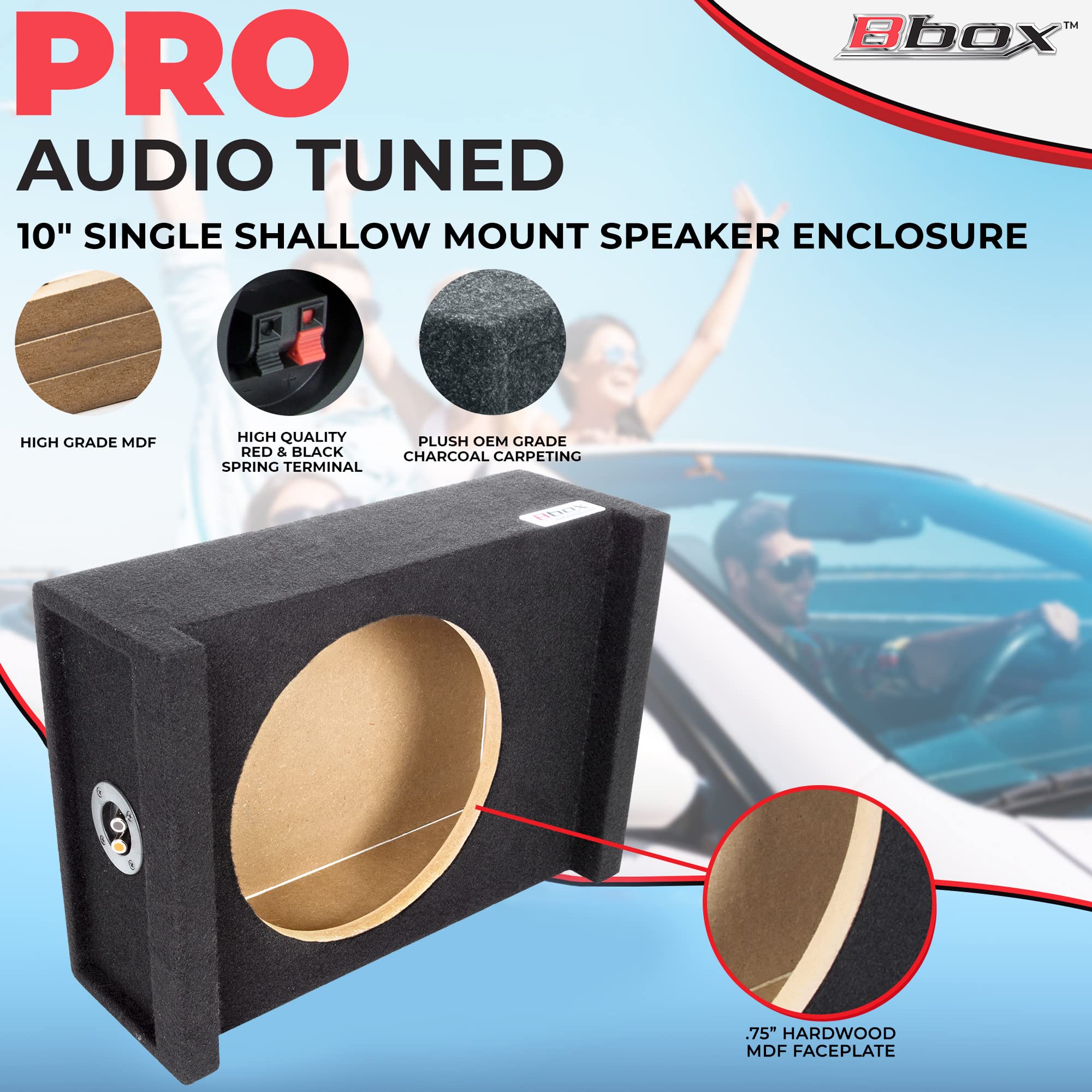 Atrend 10AME Bbox 10-Inch Single Sealed Shallow Mount Downfire Enclosure