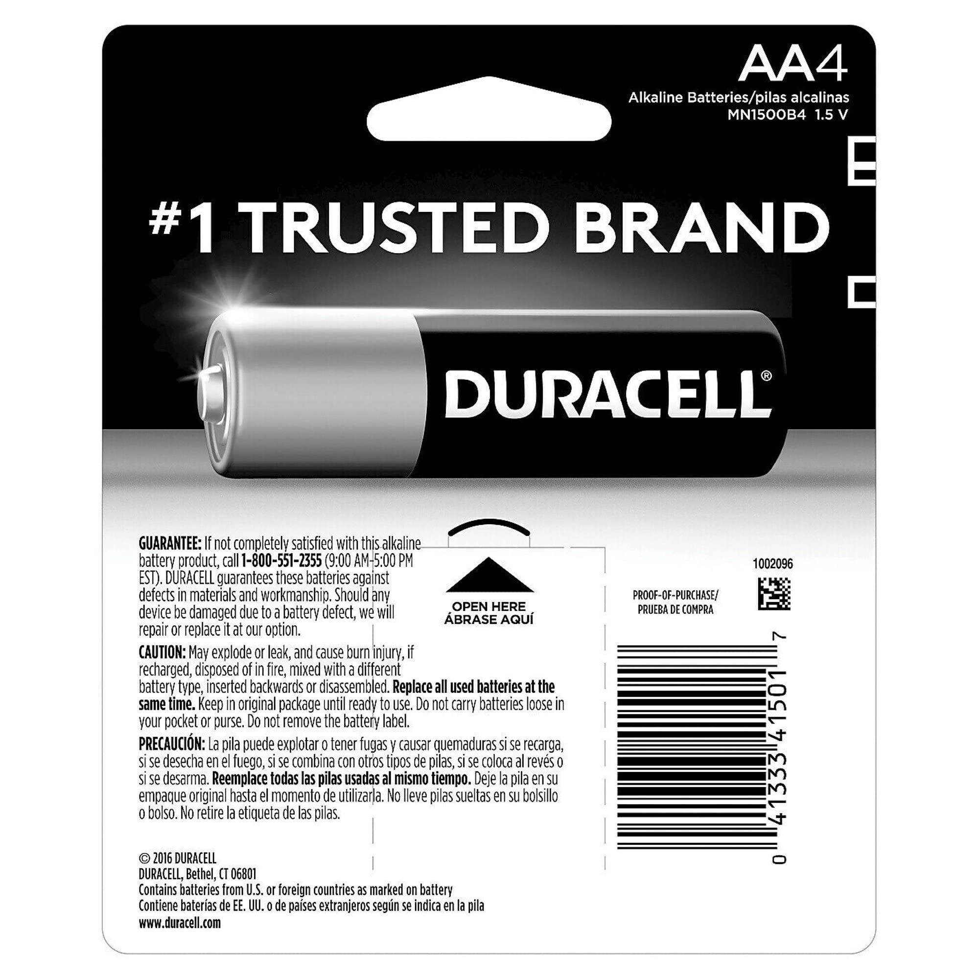 Alkaline Battery Duracell Size Aa 1.5 V Card 4