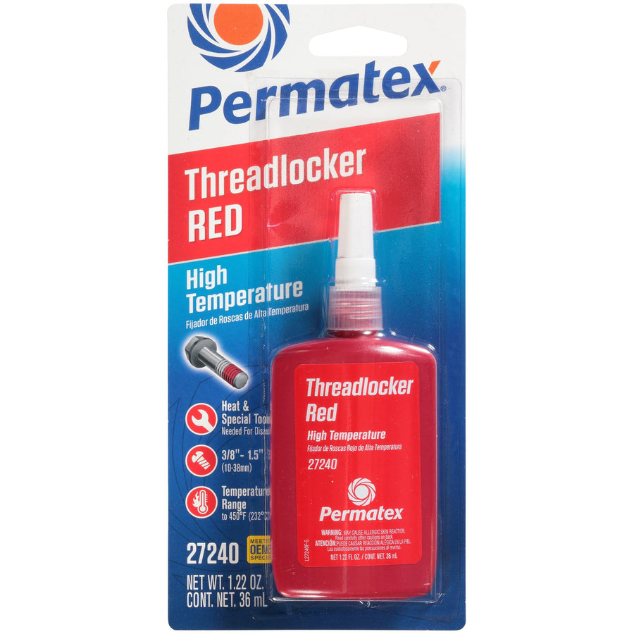 High Temperature Permatex 27240 Threadlocker Red, 36 ml