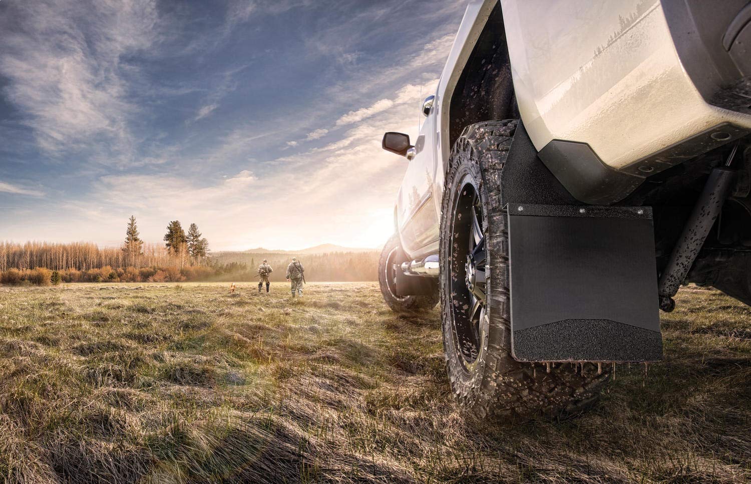 Mud Flaps Husky Liners - Kick Back Mud Flaps Front 12" Wide - Stainless Steel Top and Weight - Stainless Steel | 17098 | Fits 2009-2018 Dodge Ram 1500/2500/3500, 2019 DodgeRam 1500 2 Pcs