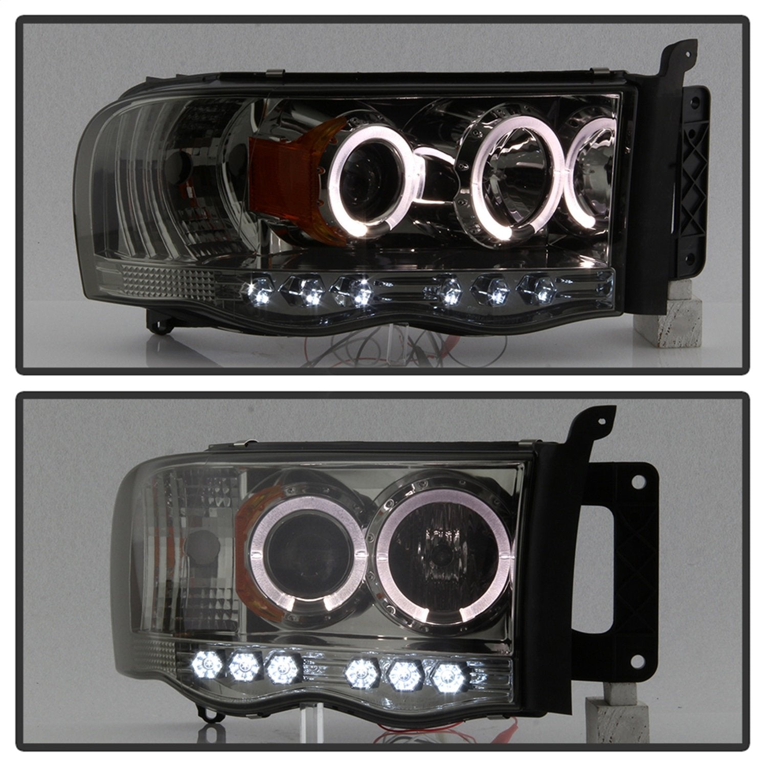 Auto Spyder 5009999 LED Halo Projector Headlights Chrome/Smoked
