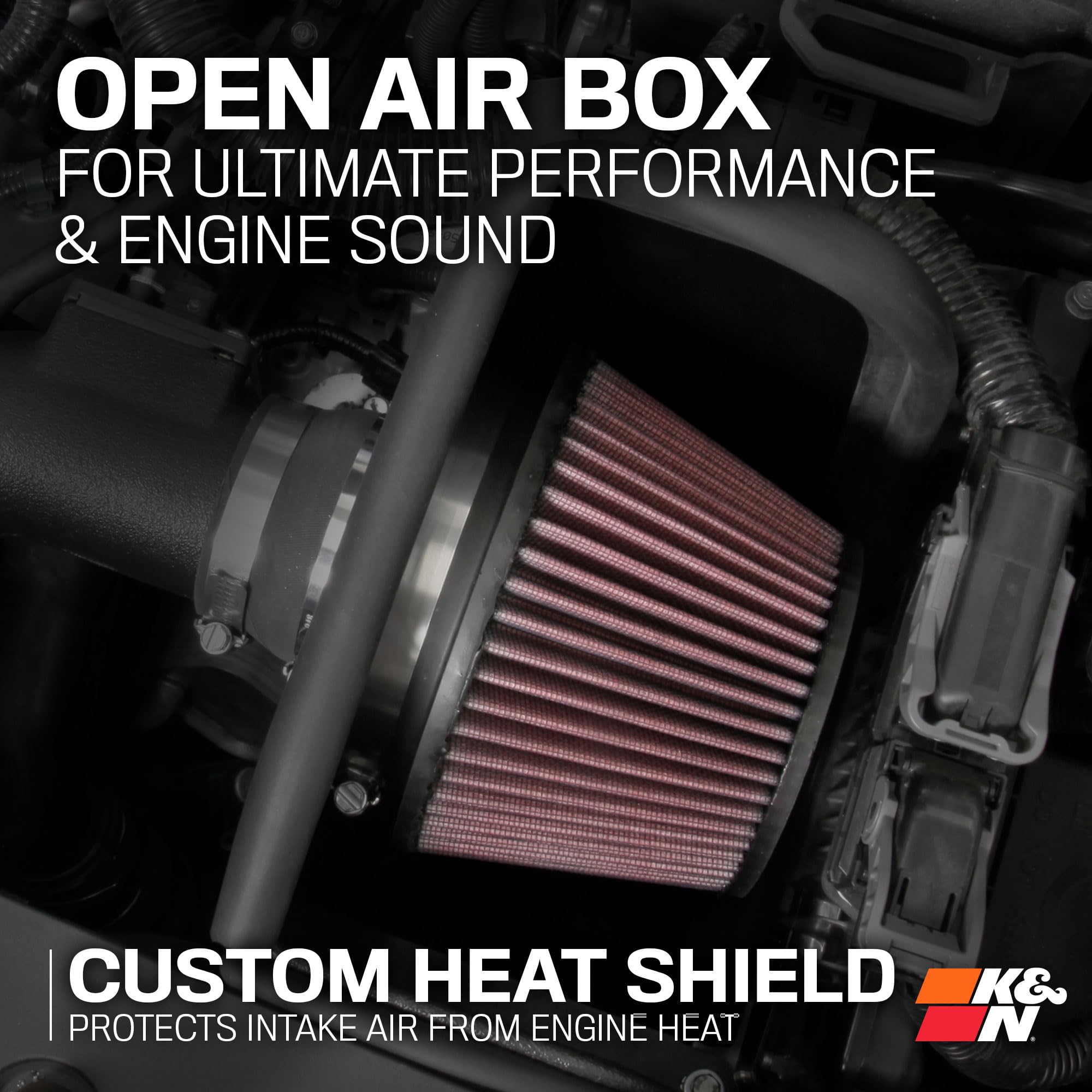 Cold Air Intake System K&N: High-Flow Air Filter, Increase Performance & Acceleration: Compatible with 2016-2021 HONDA: Civic, 63-3516
