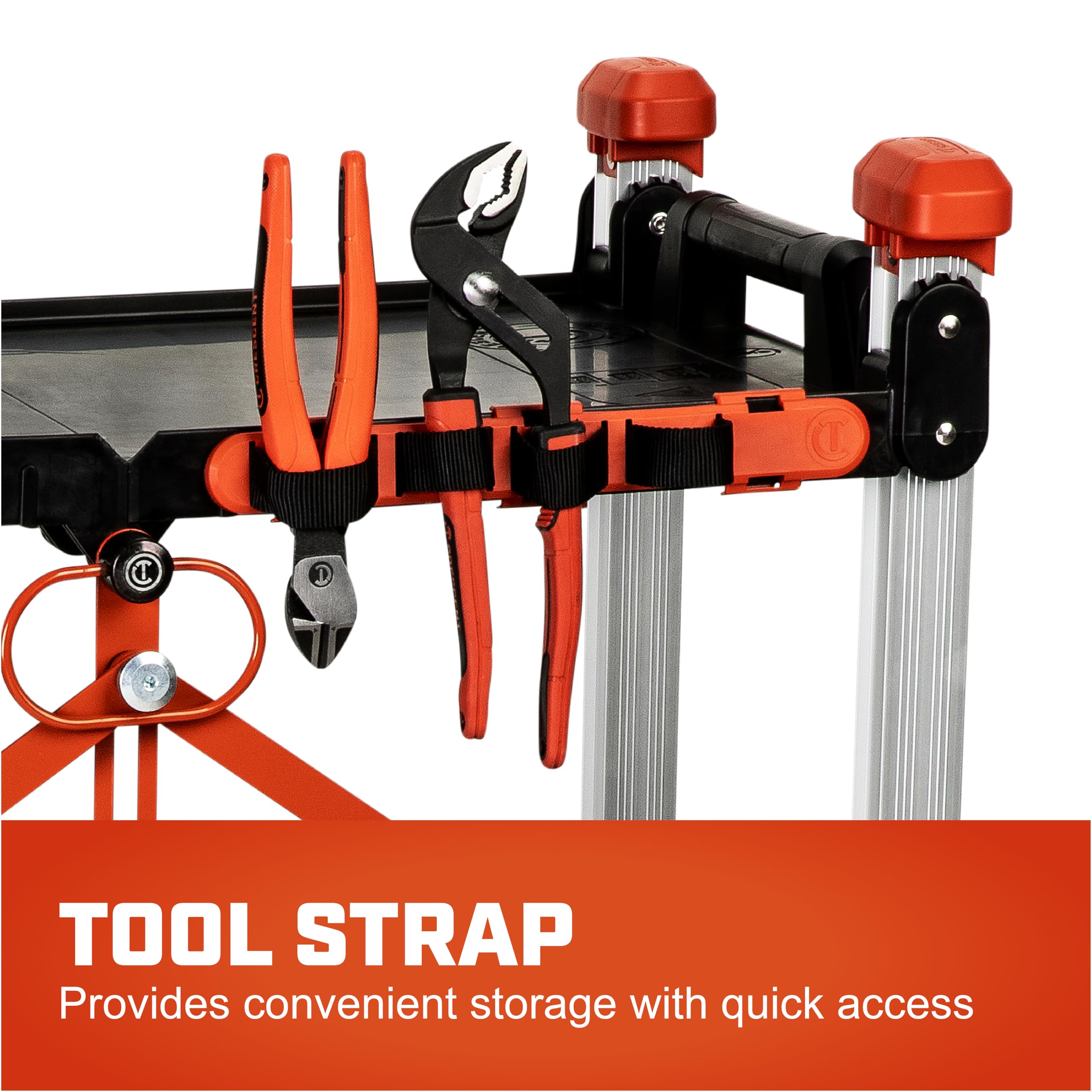3 Shelf Crescent SITERUNNER Heavy Duty Folding Jobsite Cart - 300-lb Capacity, F3SCBL
