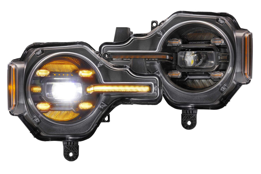 Morimoto XB LED Headlights Amber DRL Fits Ford Bronco 2021+ Plug and Play Headlight Assemblies (LF497-A)